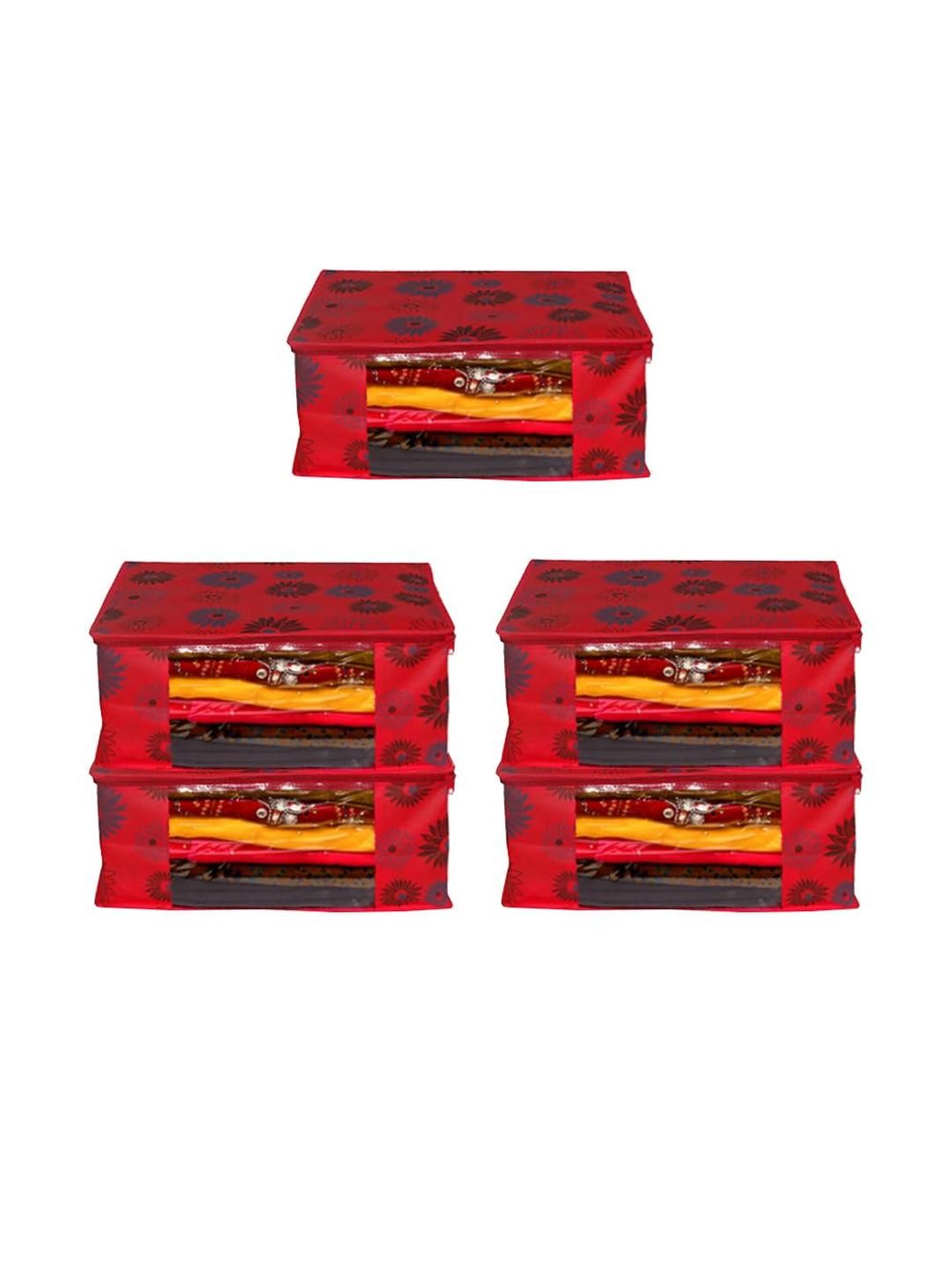 AMAK INC Red Fabric Multi-Utility Wardrobe Organisers-picture-37