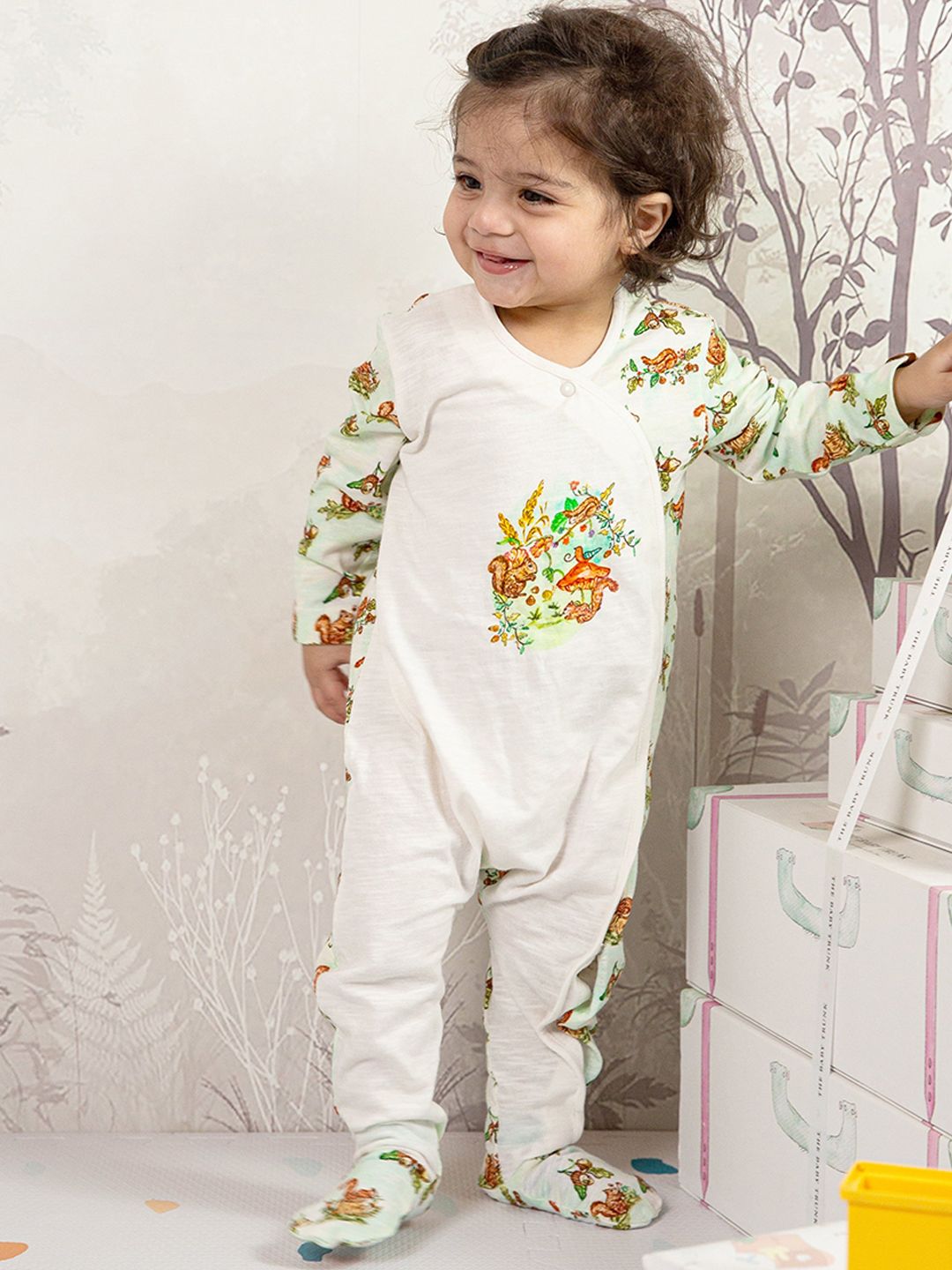 THE BABY TRUNK Infants Pack Of 2 Printed Organic Pure Cotton Baby Apparel Gift Set-picture-33