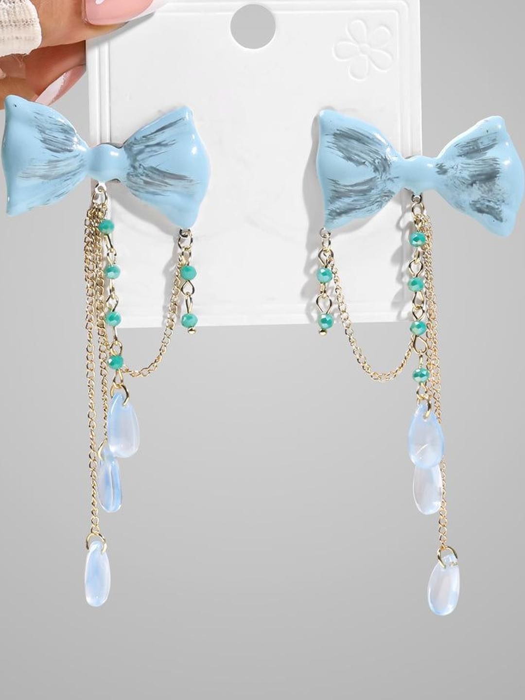 Estailo fashion Artificial Beaded Contemporary Drop Earrings-picture-27