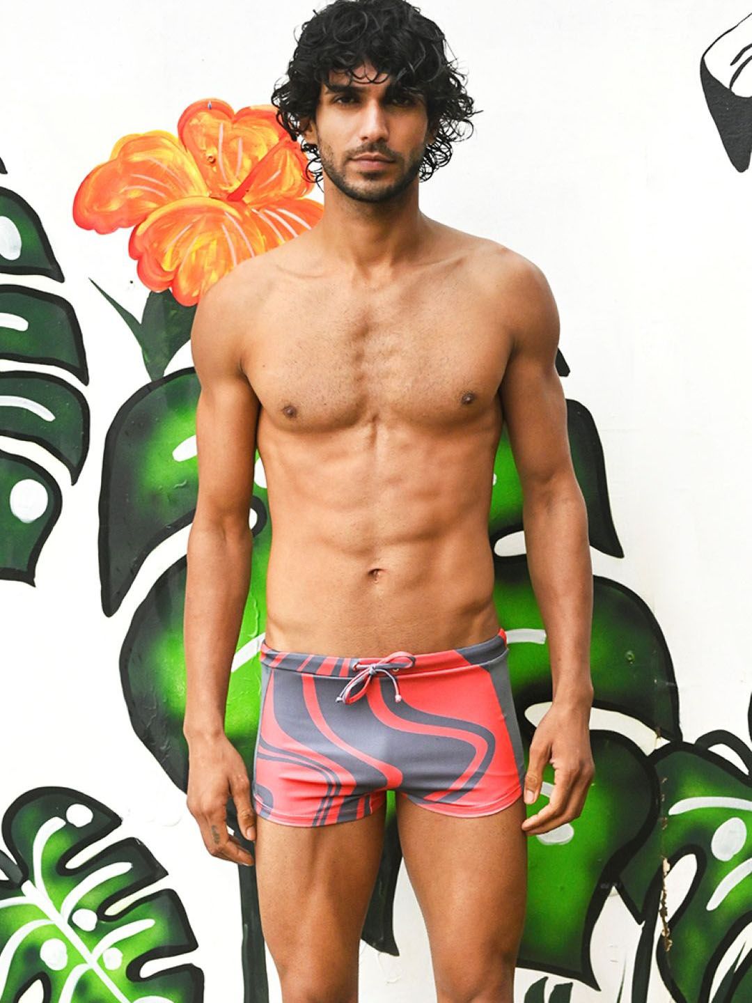 TROVE - 365 Days of Summer Swim Trunk in Corallium Rubrum Abstaract Print-picture-47