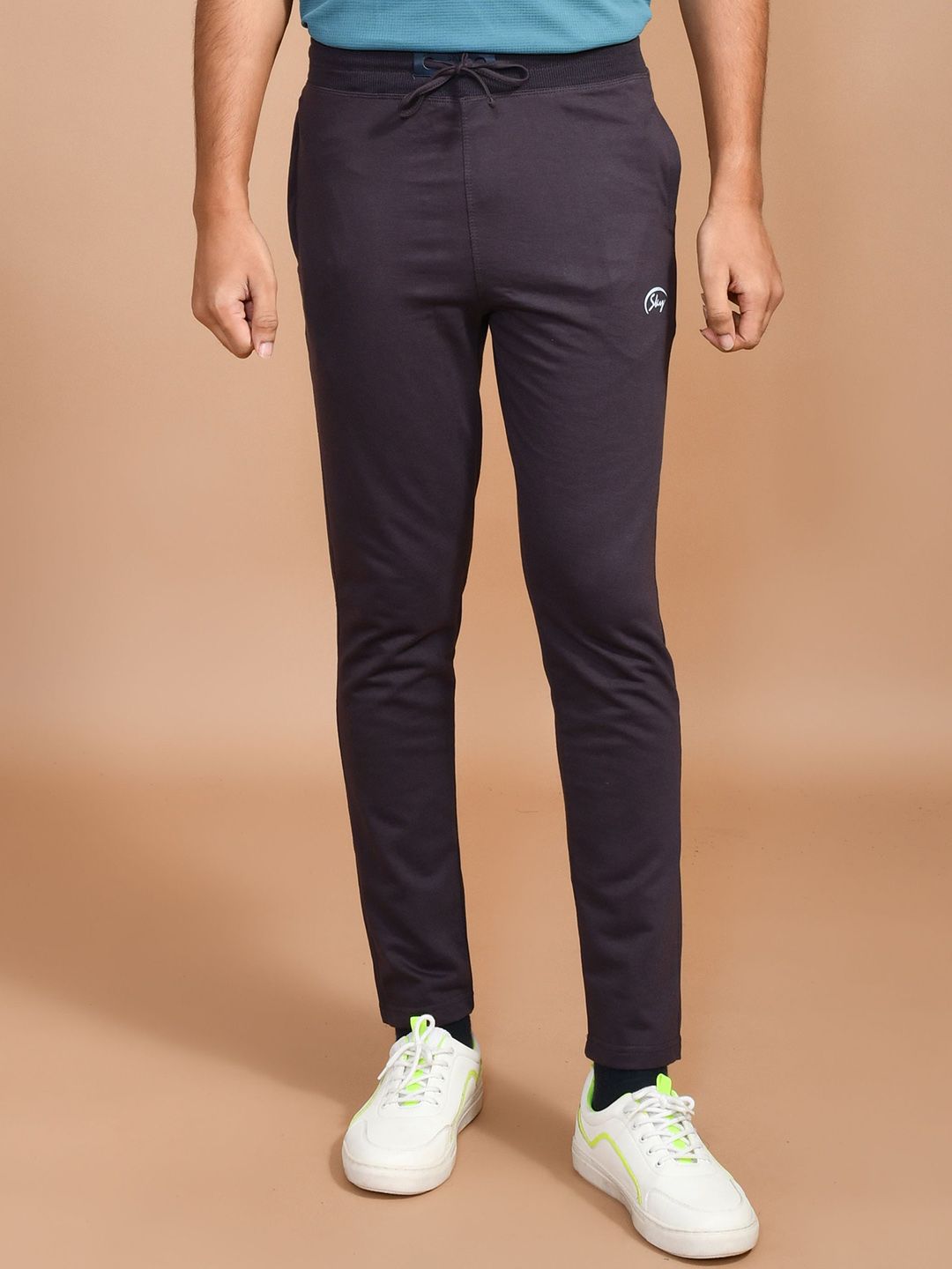 SKYKNIT Men Slim-Fit Cotton Track Pants-picture-6