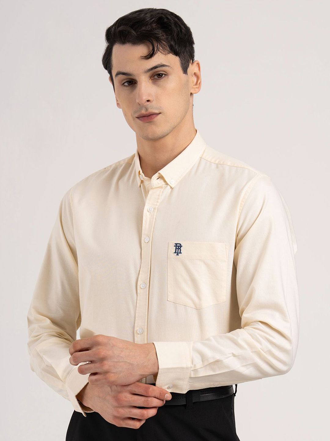 Red Tape Button-Down Collar Relaxed Fit Pure Cotton Formal Shirt-picture-38