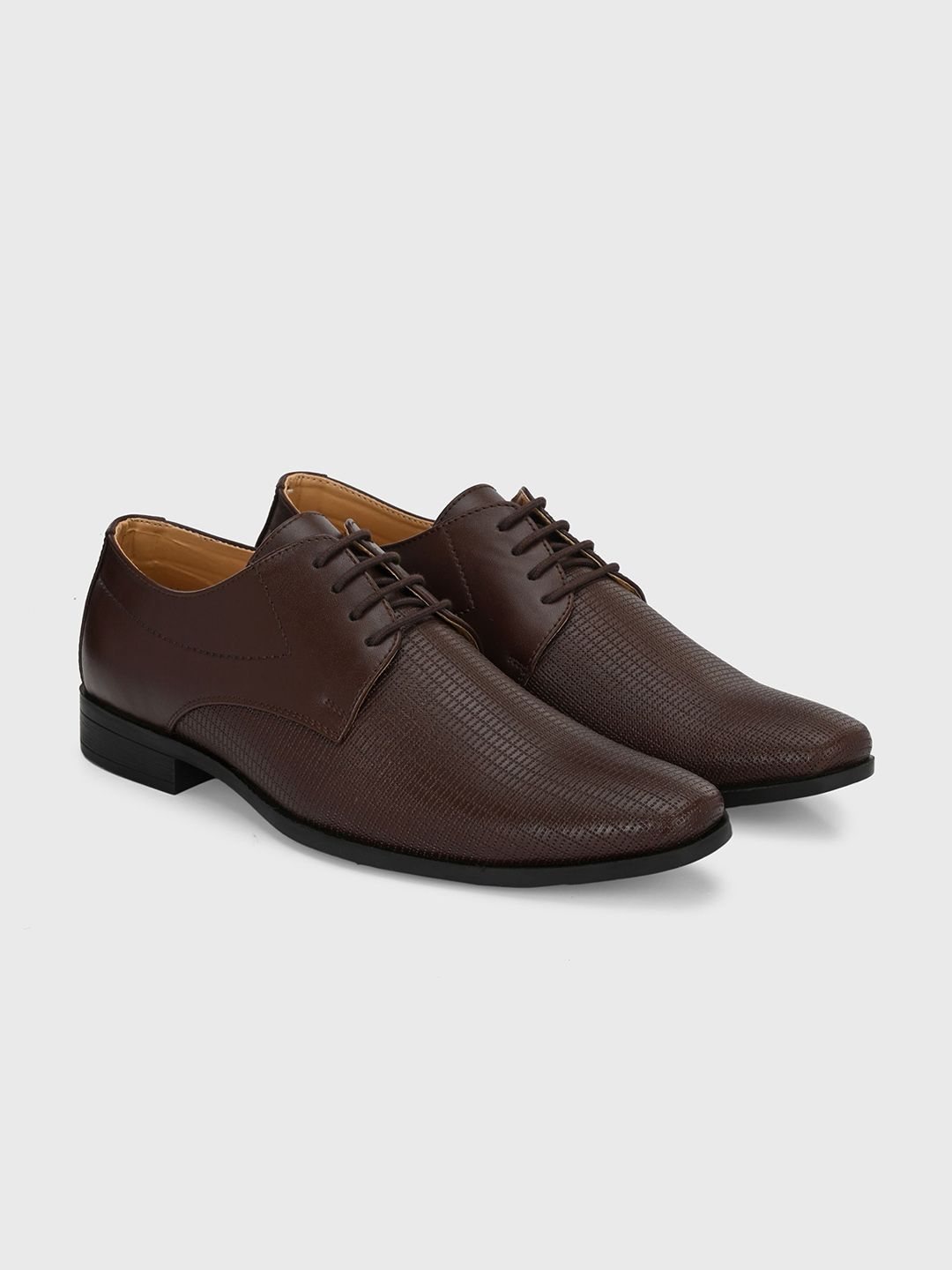 HERE&NOW Men Textured Formal Derbys-picture-35