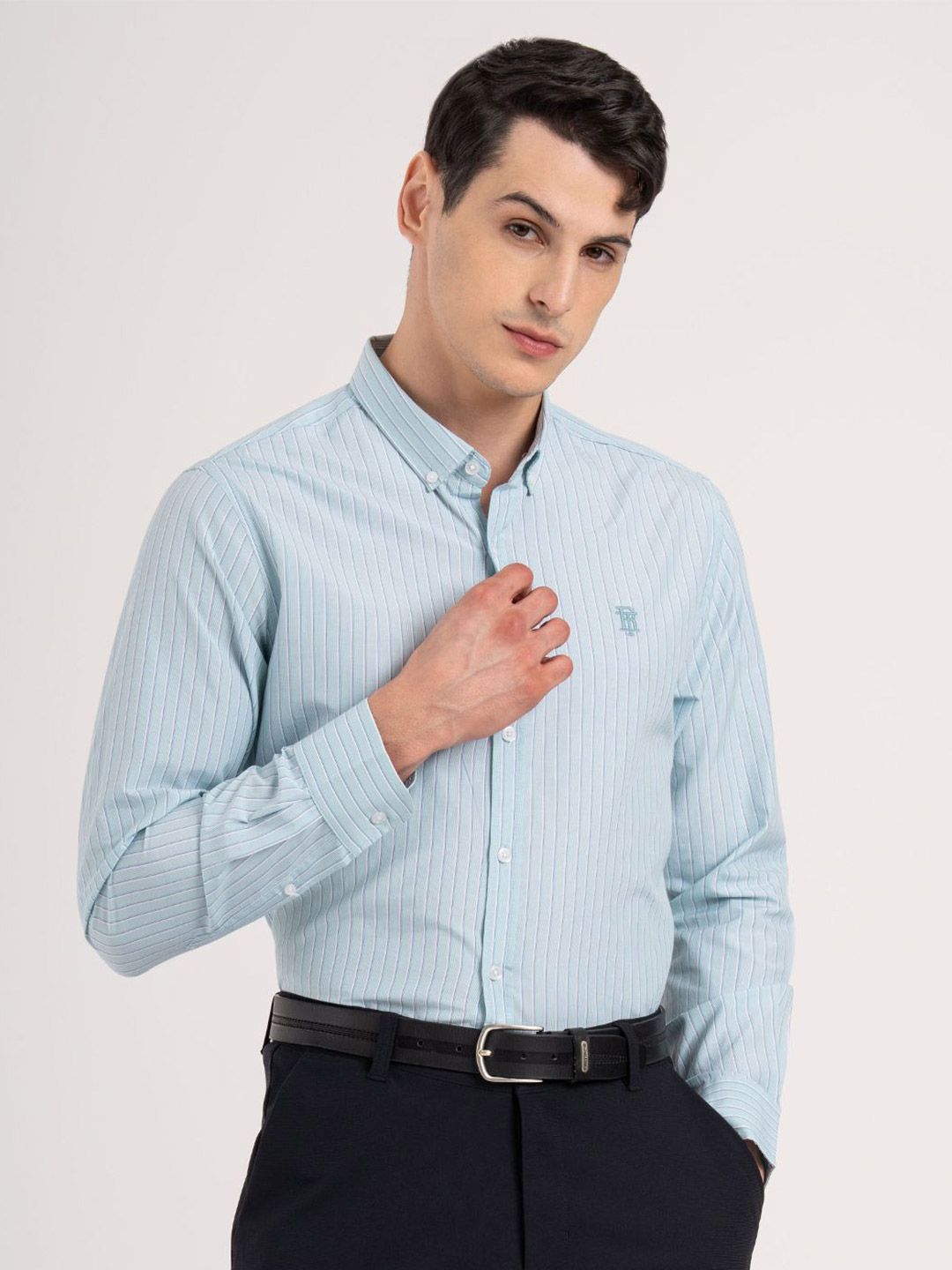 Red Tape Men Slim Fit Vertical Striped Button-Down Collar Formal Shirt-picture-26
