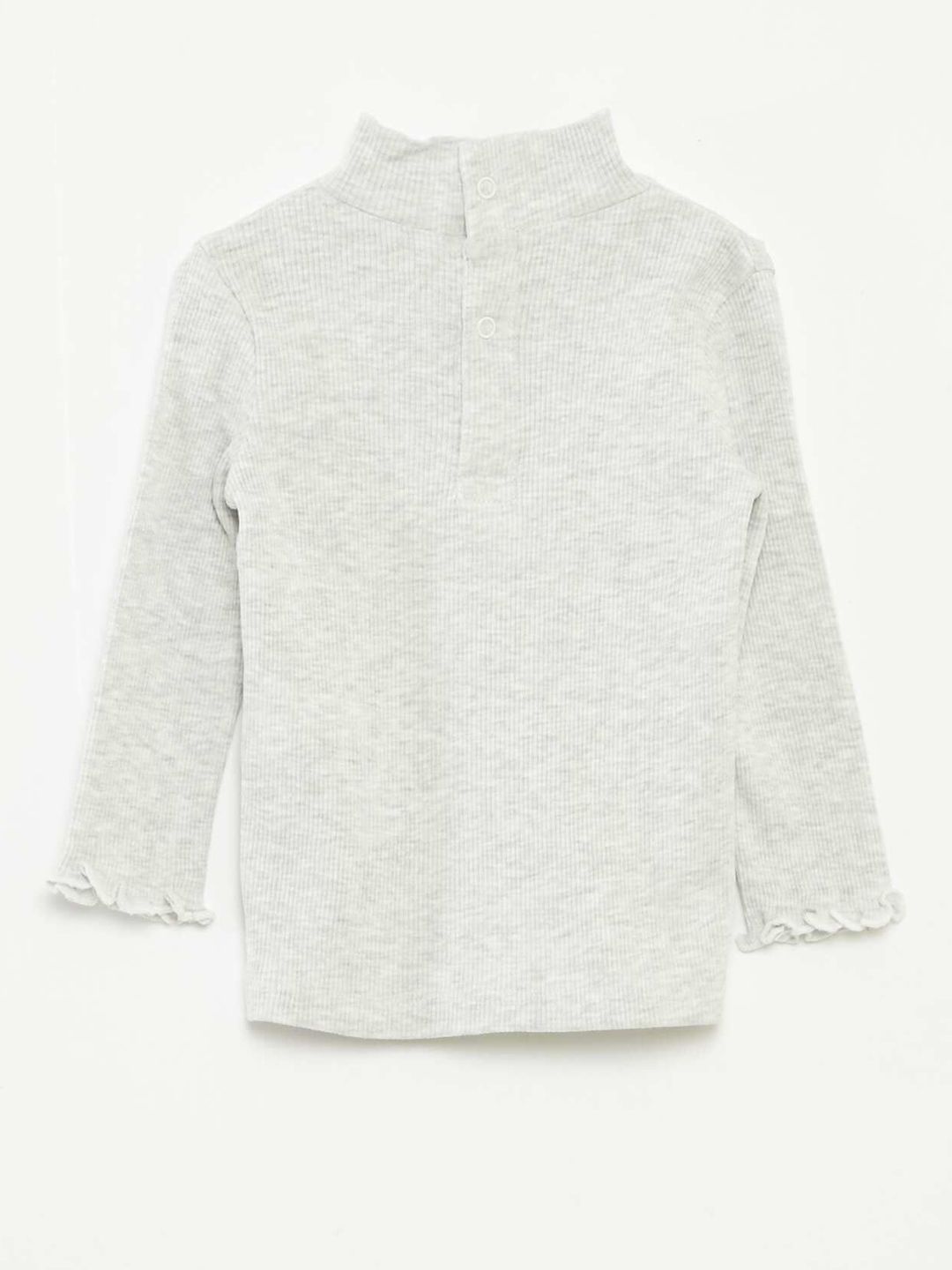 KIABI Girls High Neck Ribbed Pullover Sweatshirt-picture-53