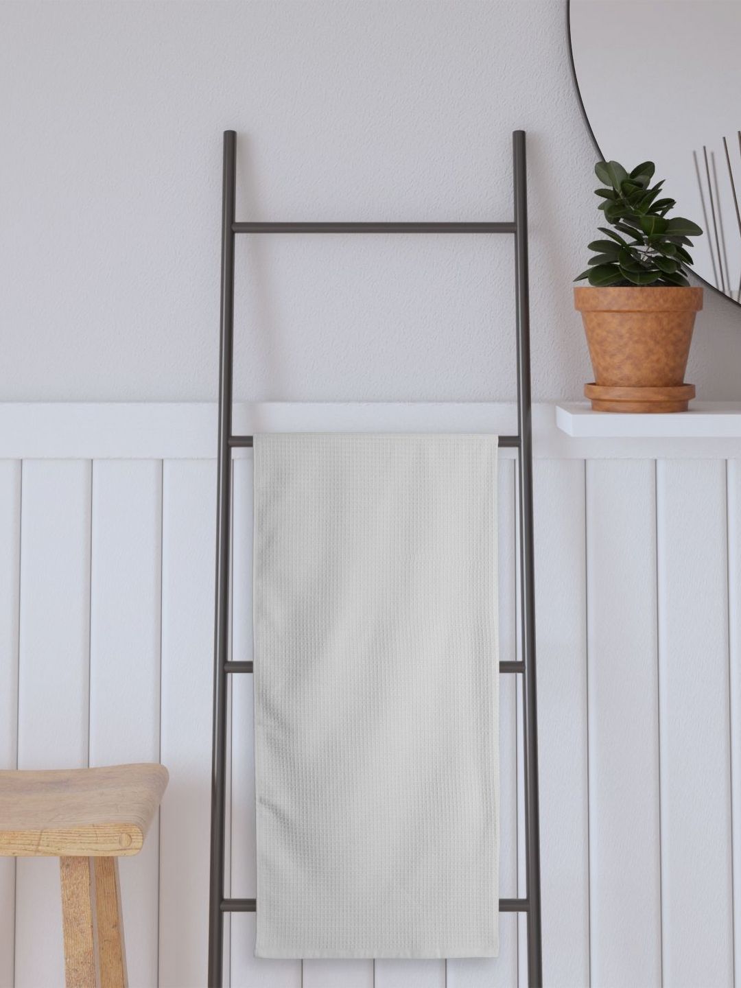Portico FreshNest White Cotton 380 GSM Bath Towel-image-38