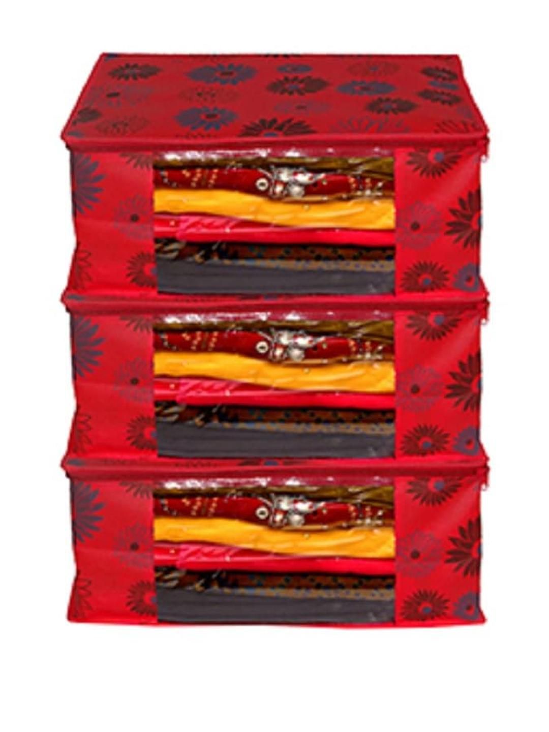 AMAK INC Red Fabric Multi-Utility Wardrobe Organisers-picture-13