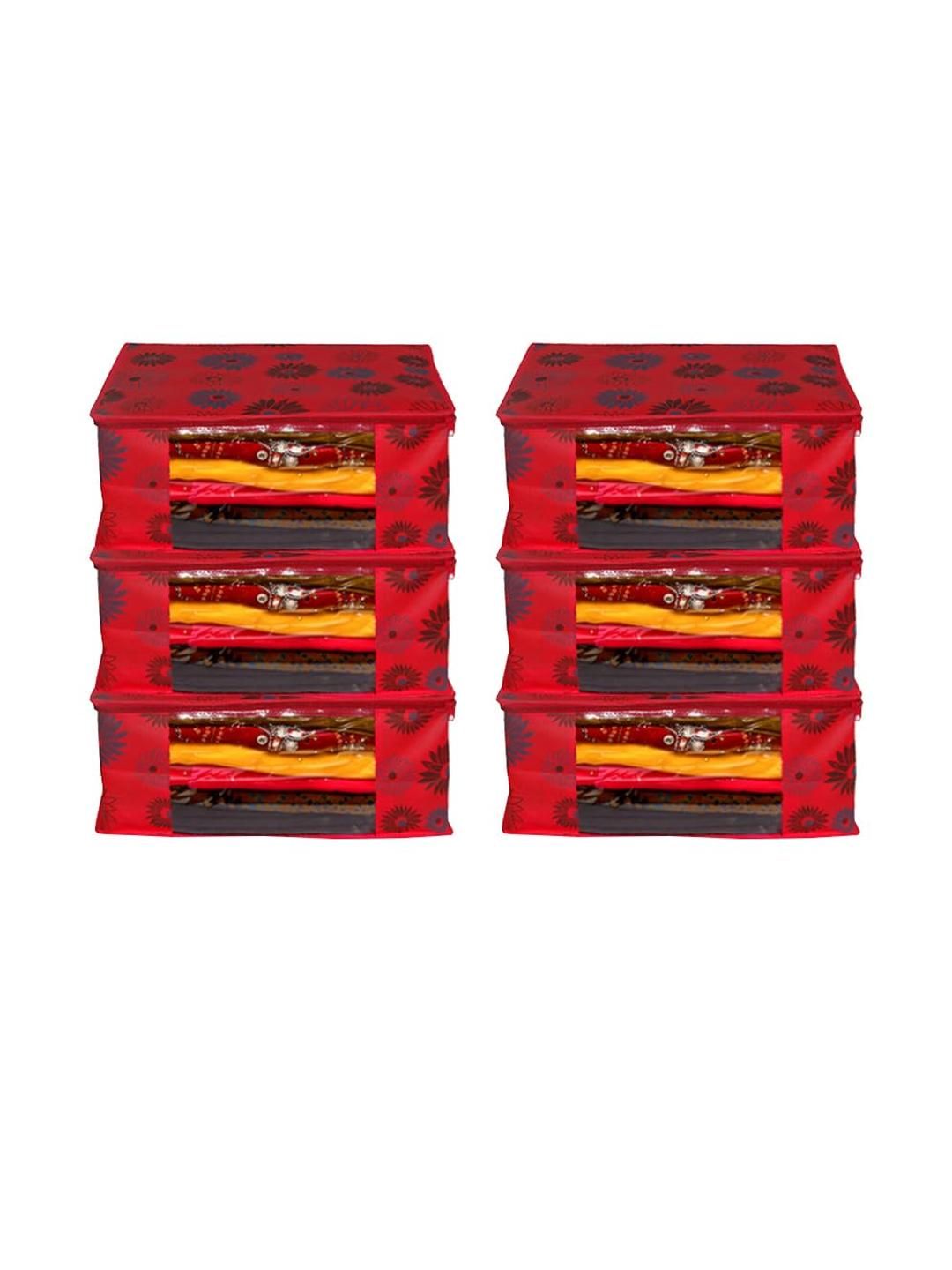 AMAK INC Red Fabric Multi-Utility Wardrobe Organisers-picture-41