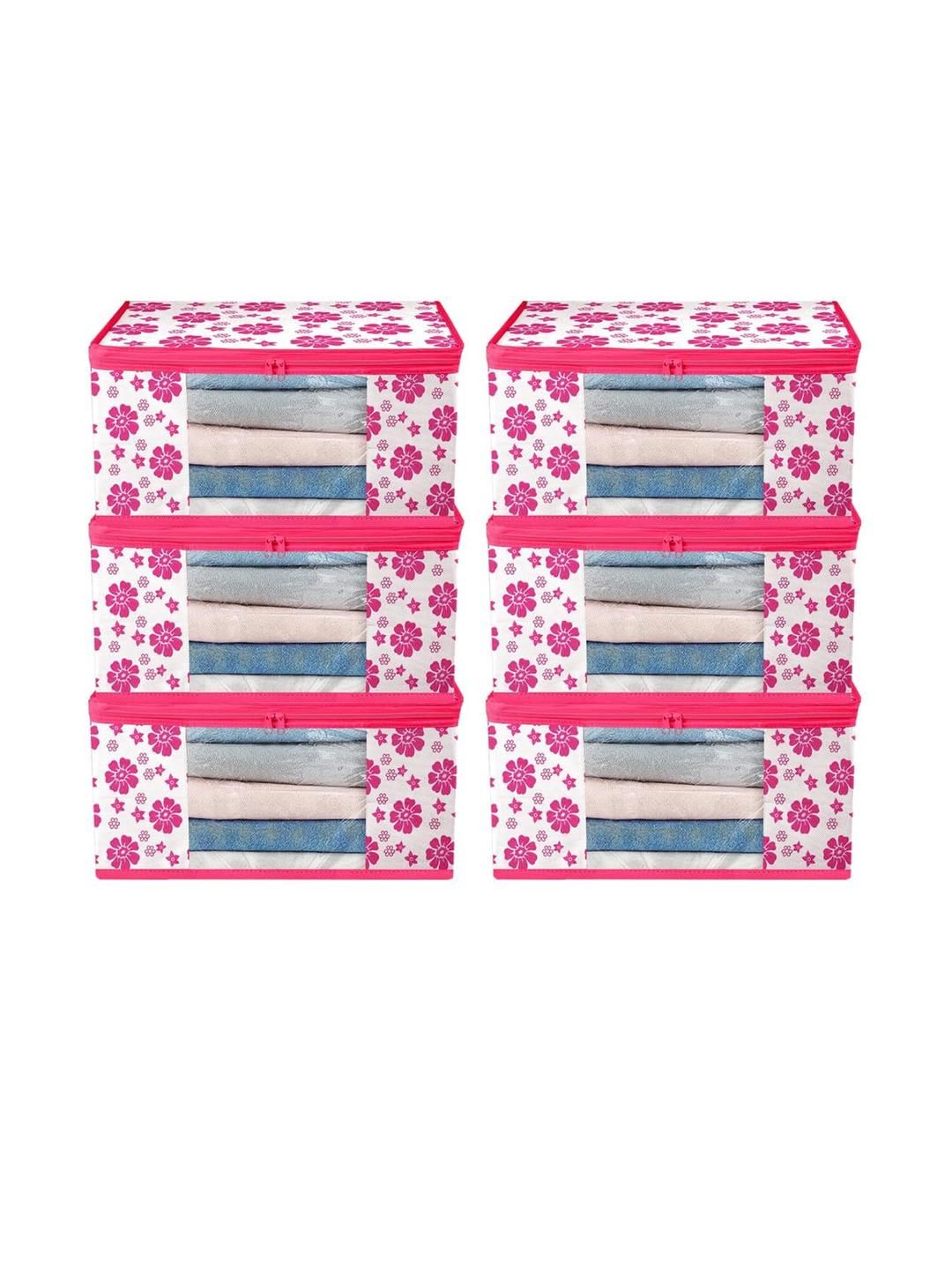 AMAK INC Pink Fabric Multi-Utility Wardrobe Organisers-picture-12
