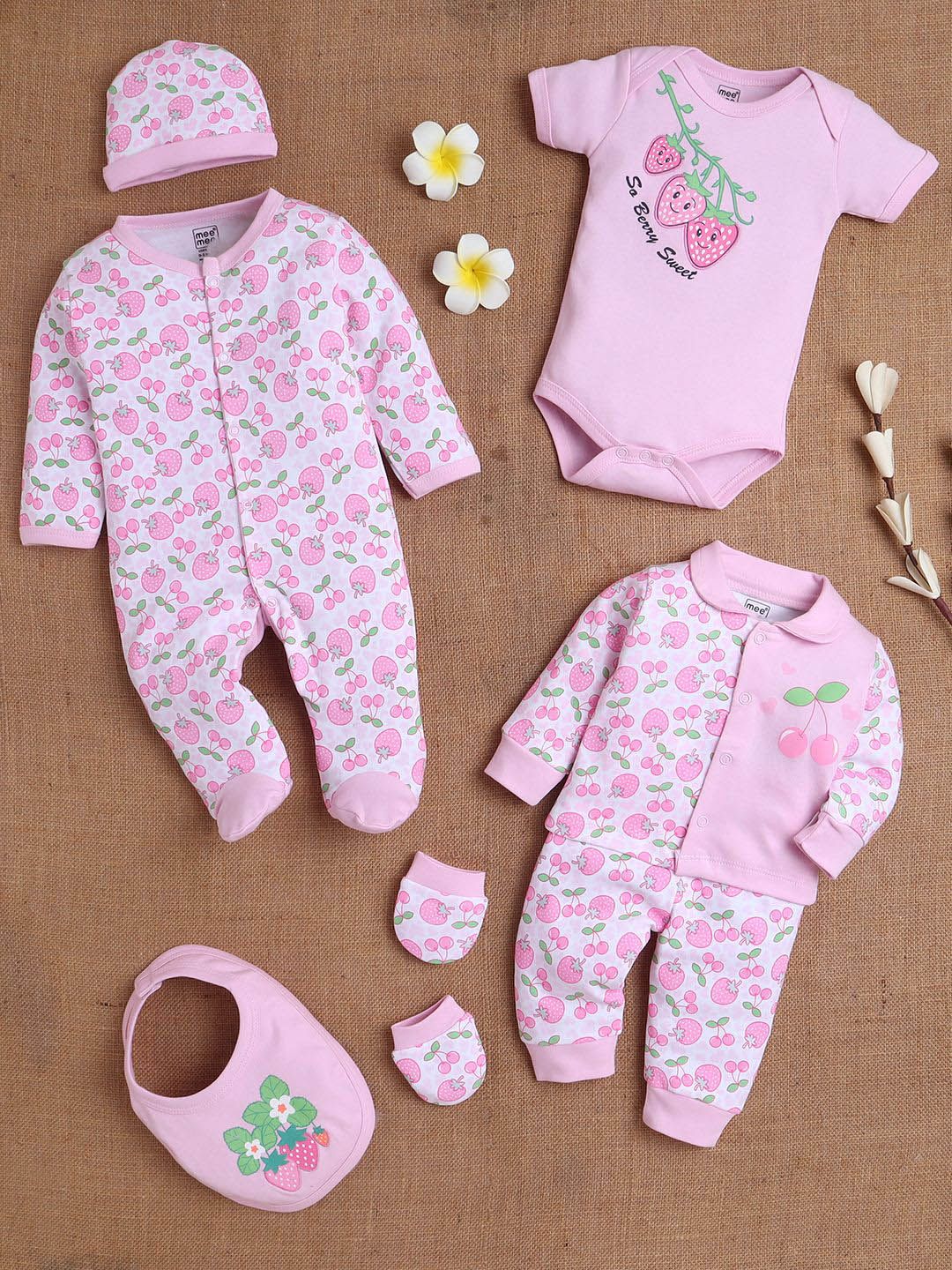MeeMee Infants Printed Cotton Baby Apparel Gift Set-picture-58
