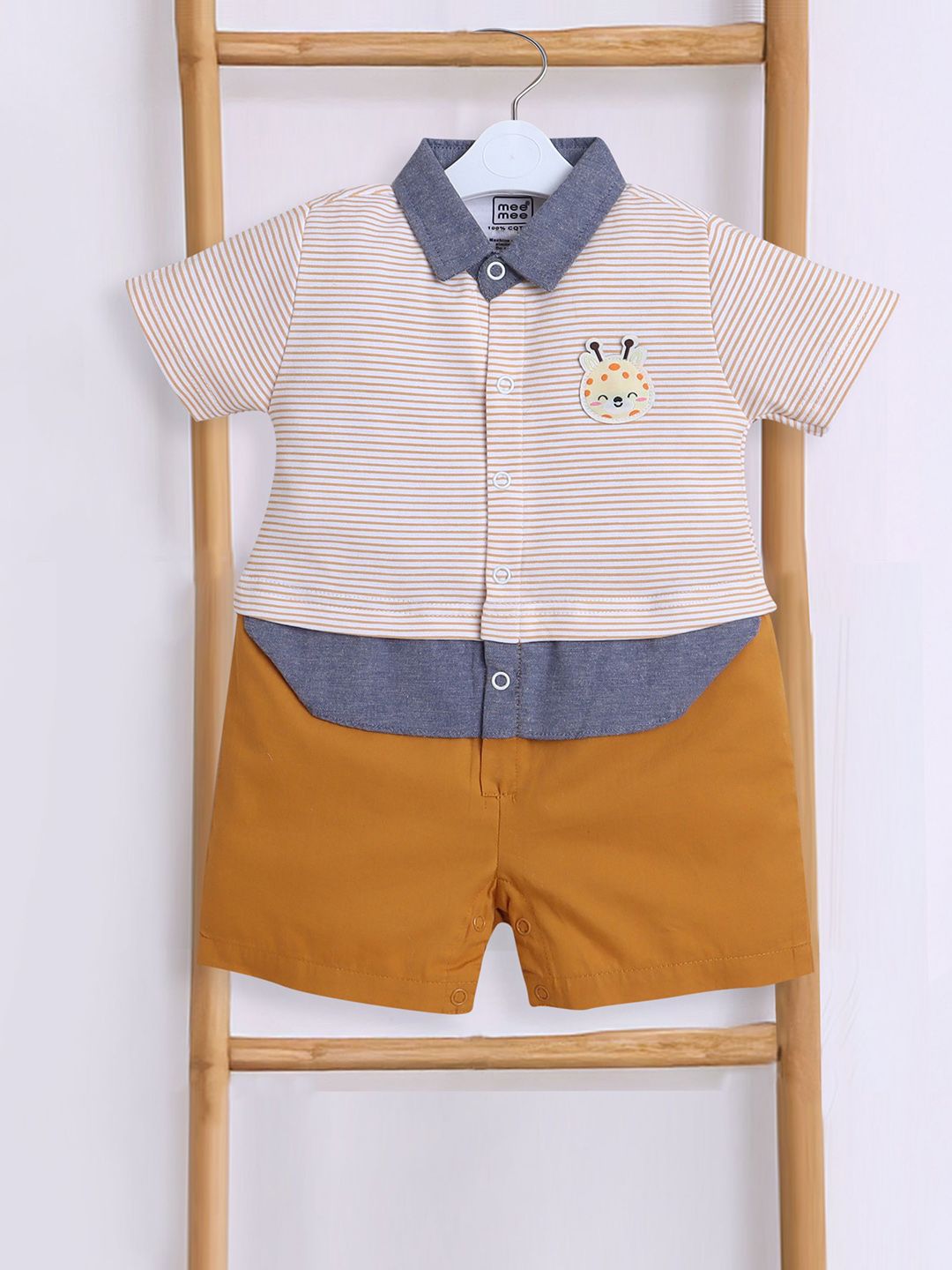 MeeMee Infants Striped Cotton Rompers-picture-10