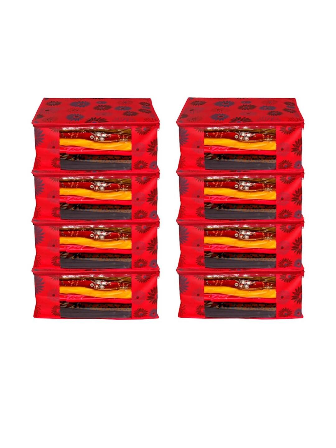 AMAK INC Red Fabric Multi-Utility Wardrobe Organisers-picture-24