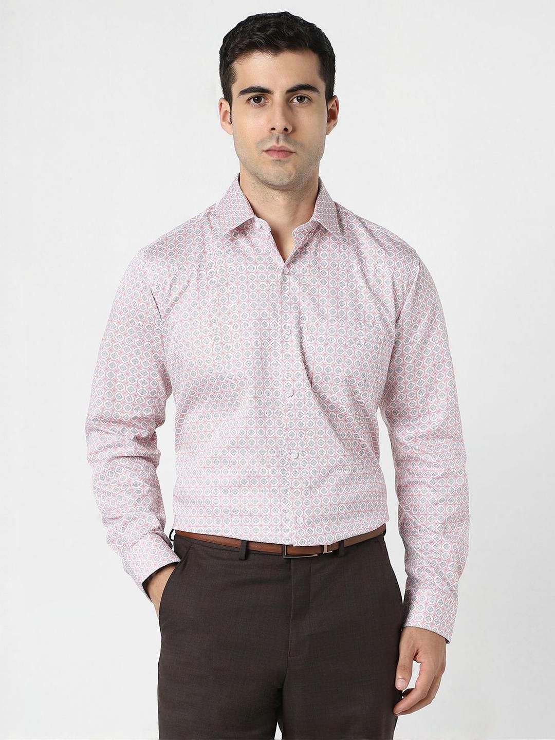 Van Heusen Ethnic Motifs Printed Pure Cotton Regular Fit Formal Shirt-picture-12