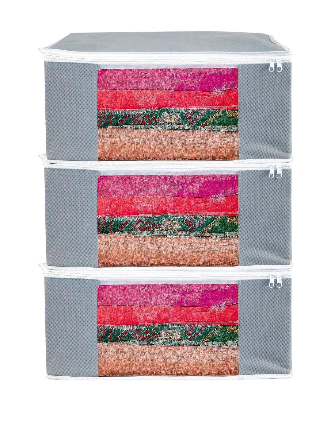 AMAK INC Grey Fabric Multi-Utility Wardrobe Organisers-picture-10