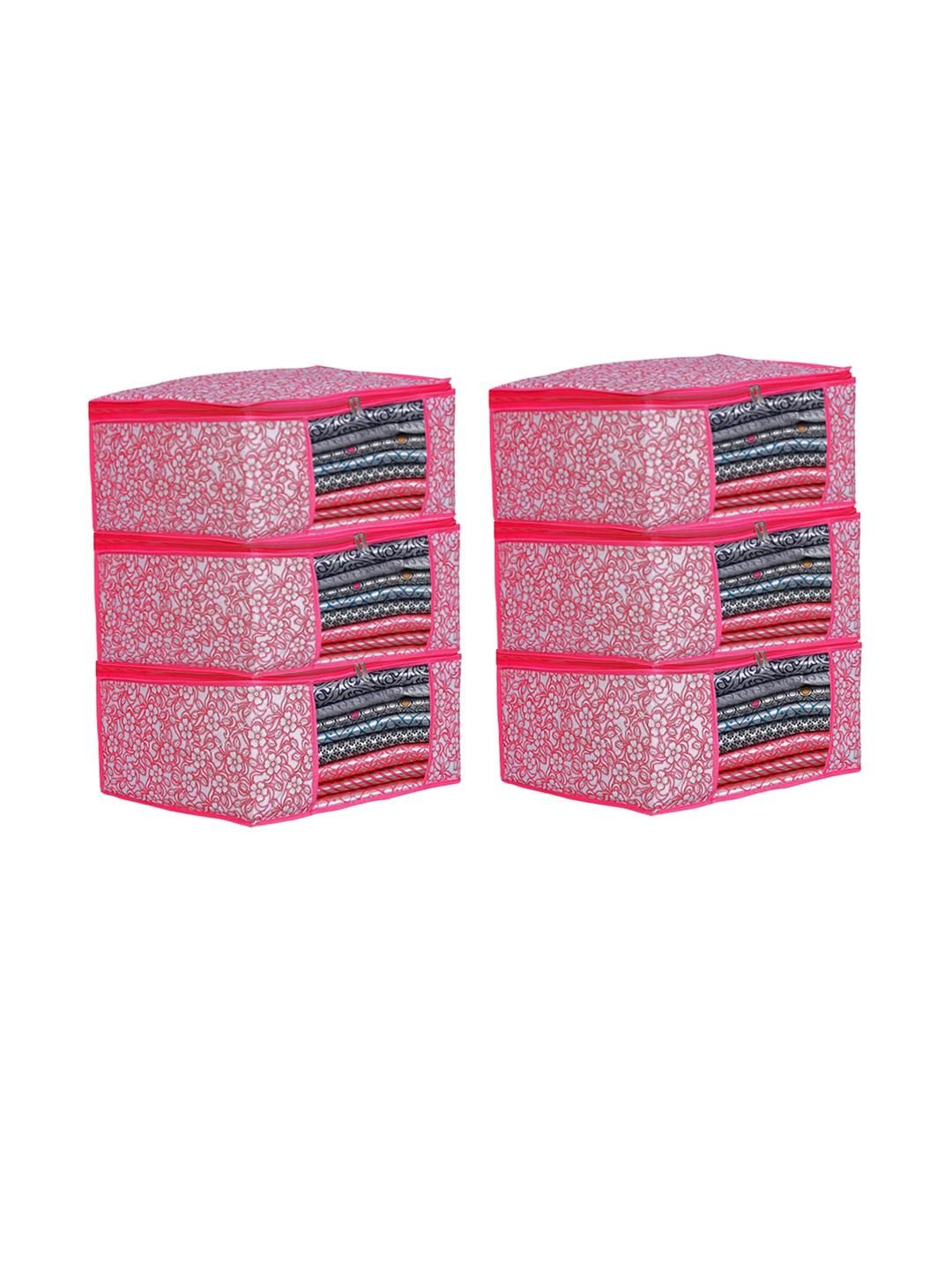 AMAK INC Pink Fabric Multi-Utility Wardrobe Organisers-picture-10