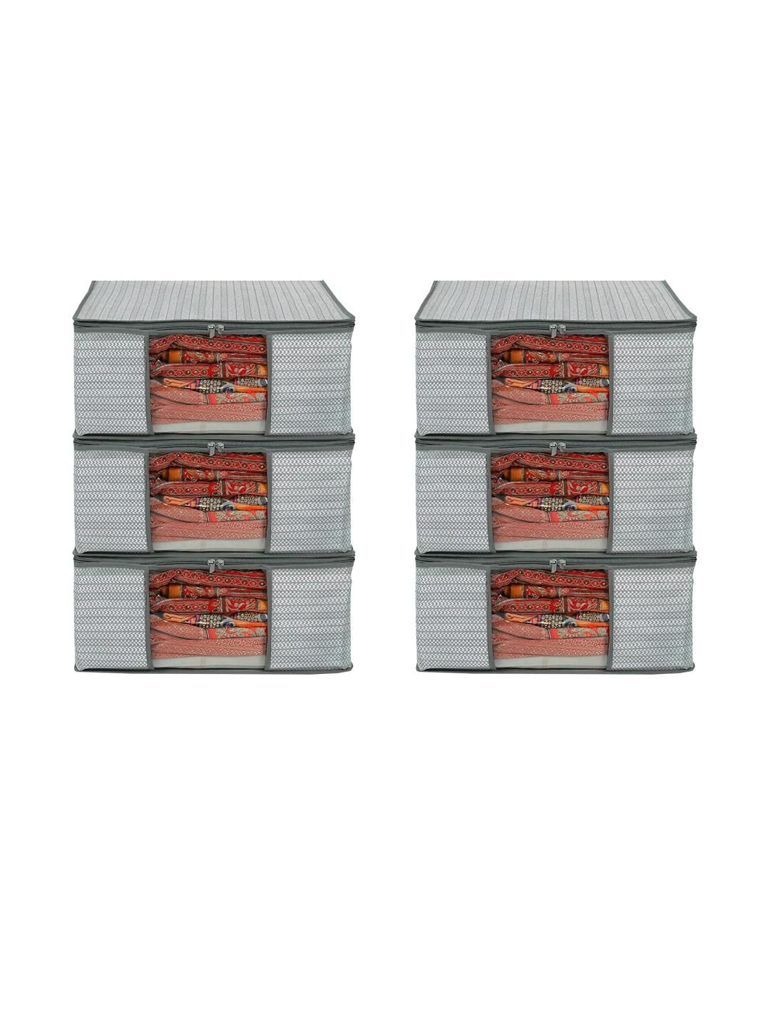 AMAK INC Grey Fabric Multi-Utility Wardrobe Organisers-picture-9
