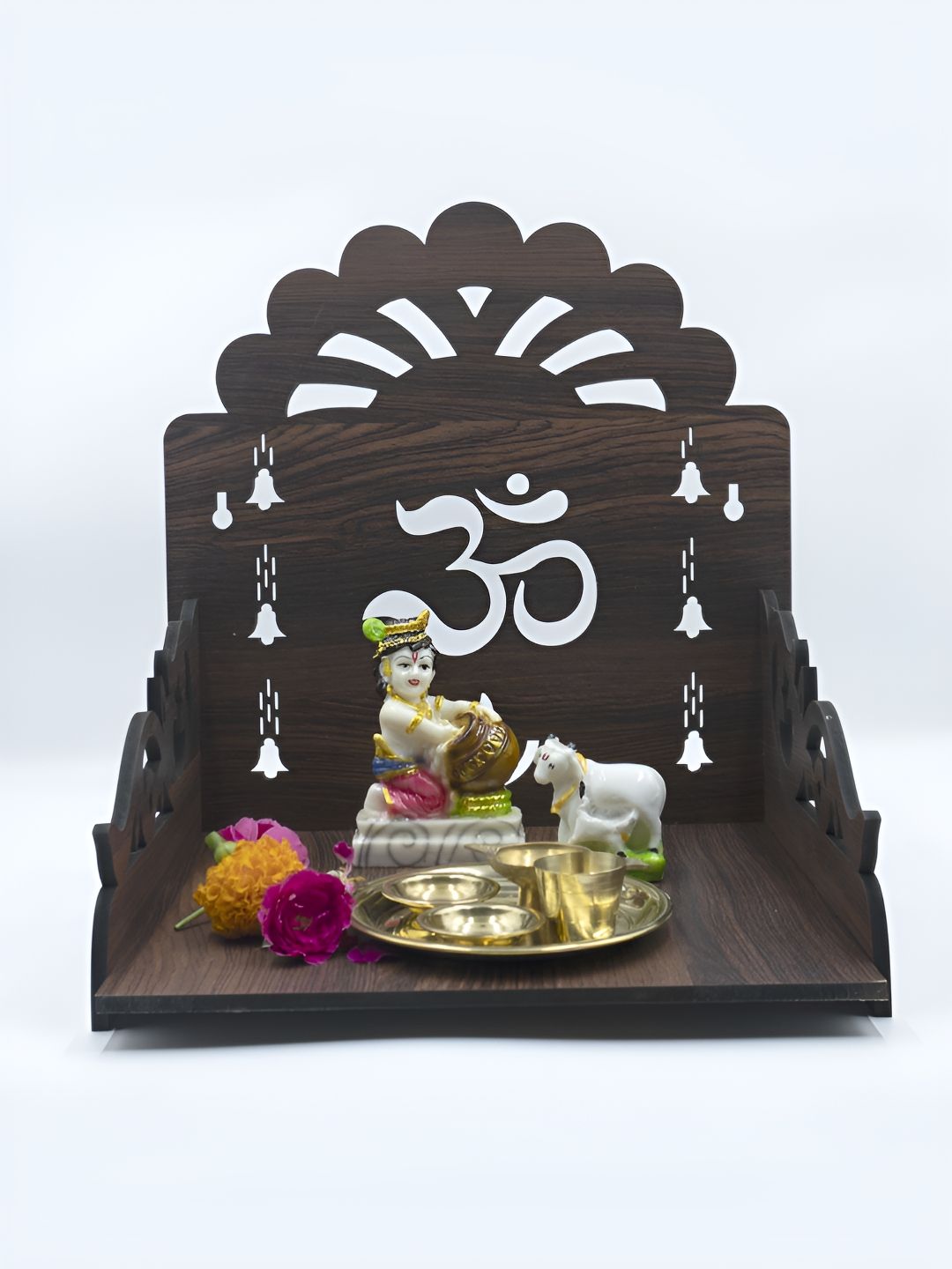 OLIVE TREE Brown Textured Wooden Home Temple-image-47