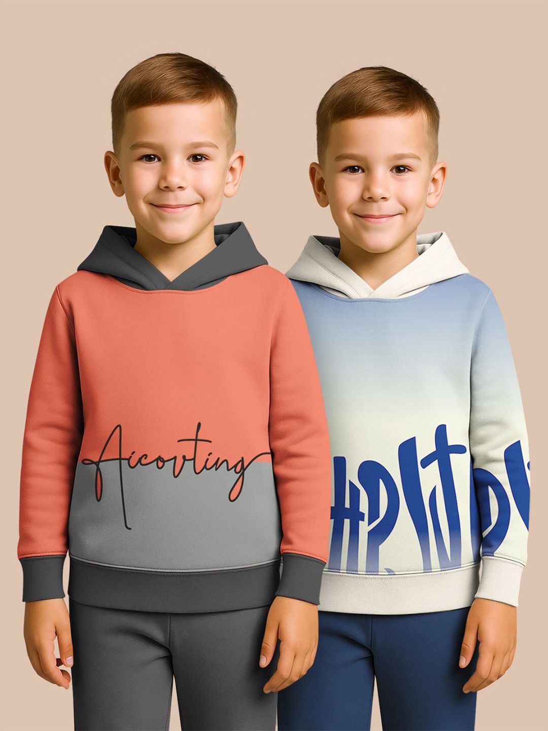 HELLCAT Boys Pack Of 2 Colourblocked Hooded Sweatshirt-image-41