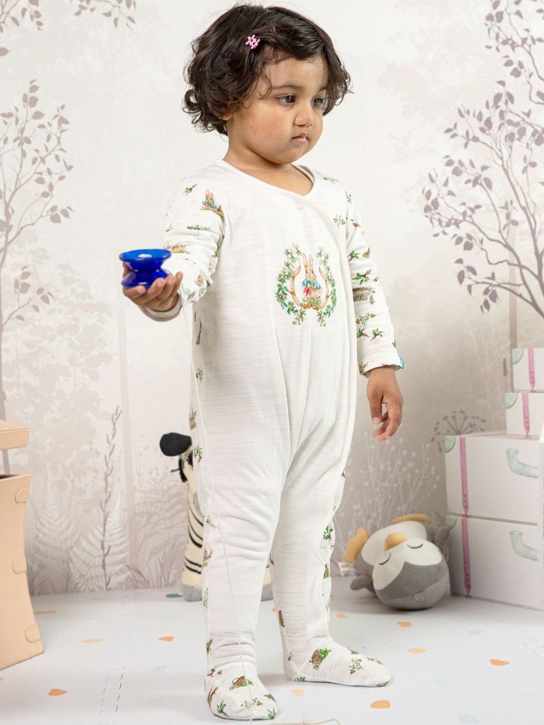 THE BABY TRUNK Infant-Girls Pack Of 2 Printed Organic Cotton Baby Apparel Gift Set-picture-16