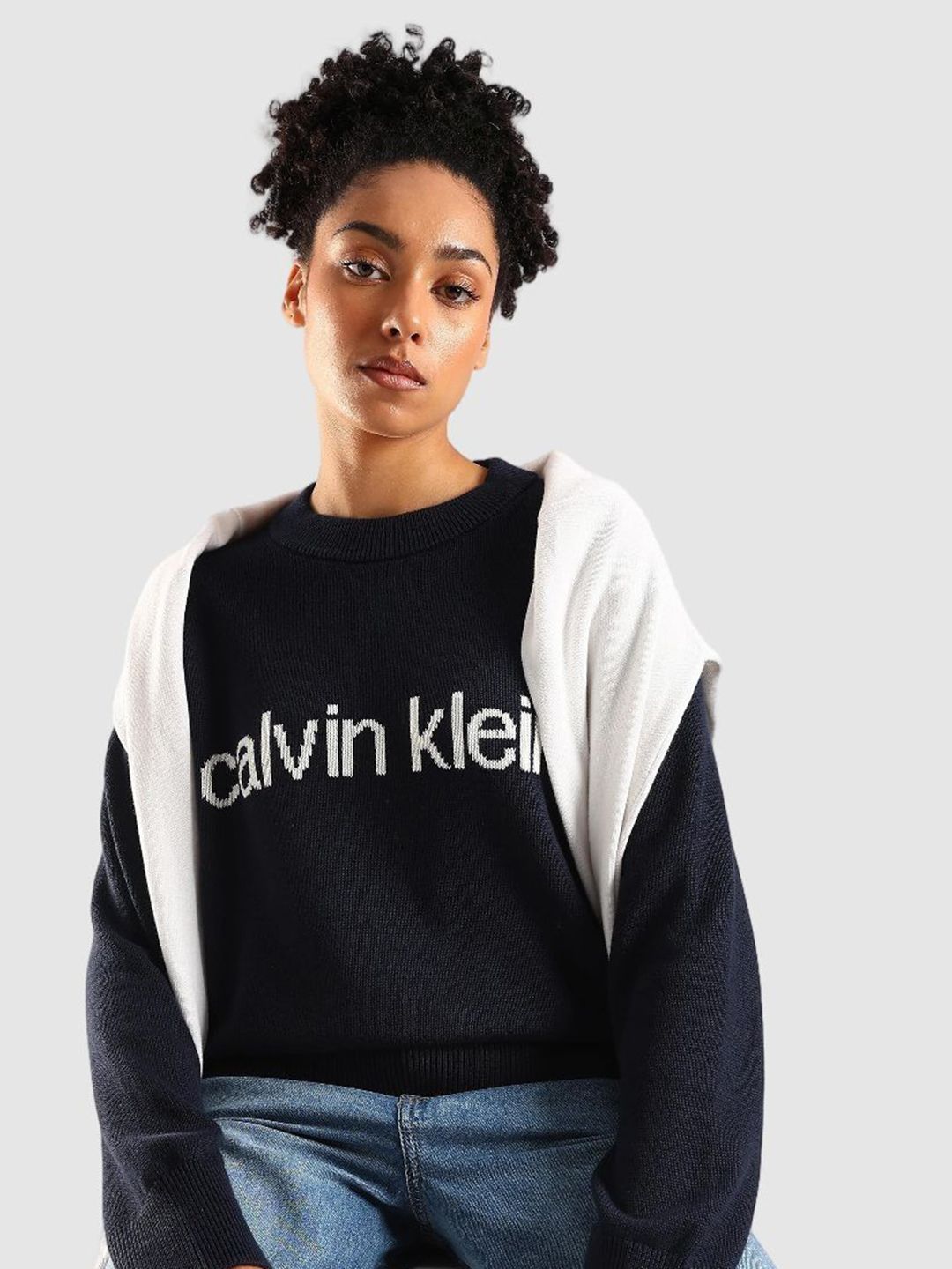 Calvin Klein Jeans Women Regular Fit Cotton Sweater-picture-33