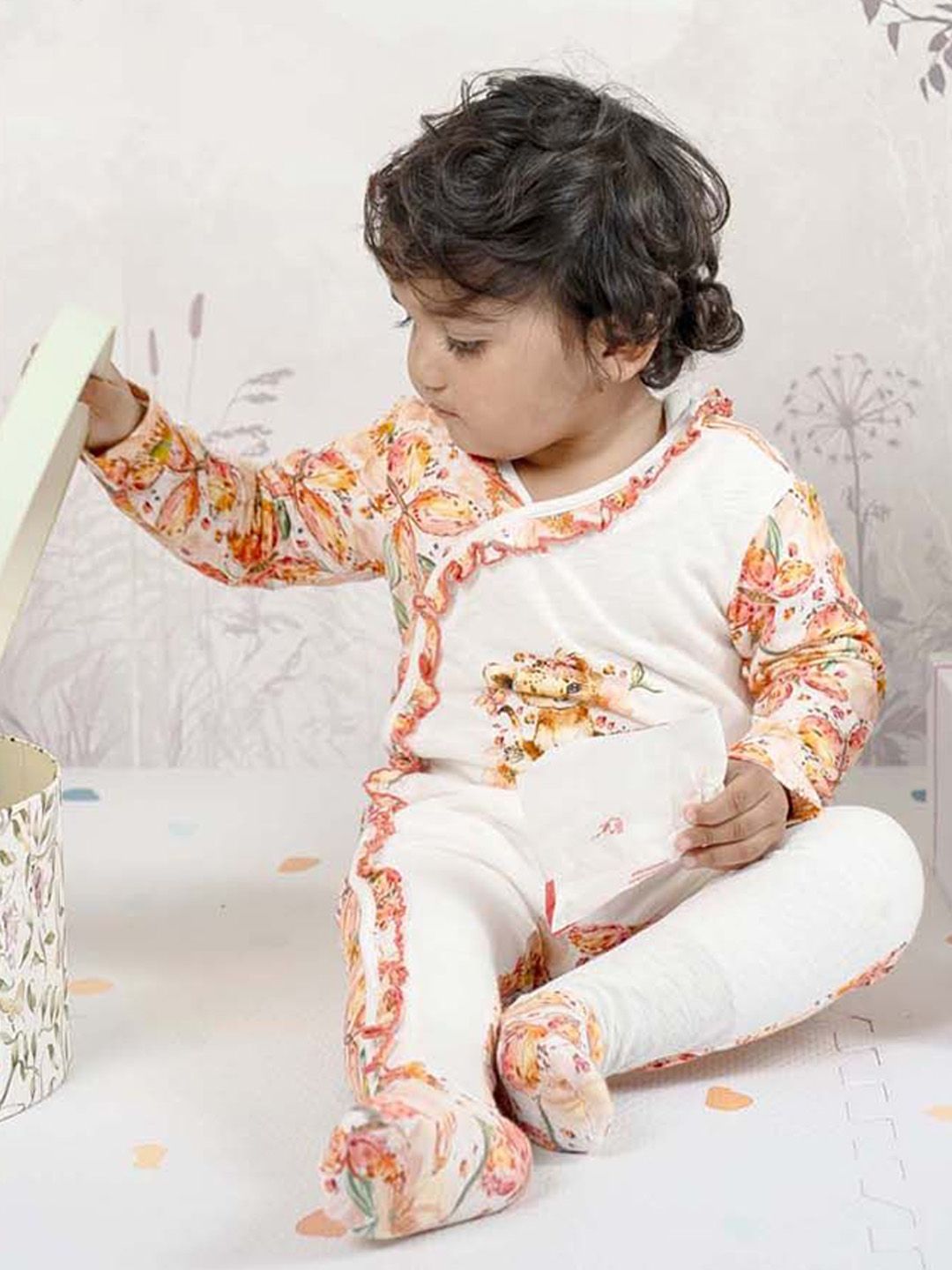 THE BABY TRUNK Infants Pack Of 8 Printed Organic Pure Cotton Baby Apparel Gift Set-picture-36