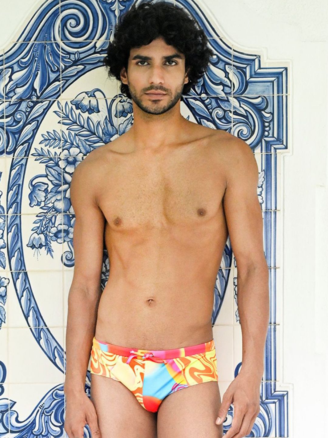 TROVE - 365 Days of Summer Basic Swim Briefs with Nu Rave Print-picture-42