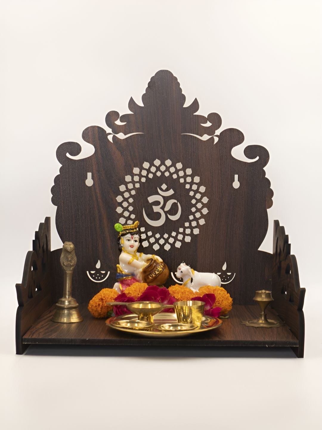 OLIVE TREE Brown Textured Wooden Home Temple-image-6