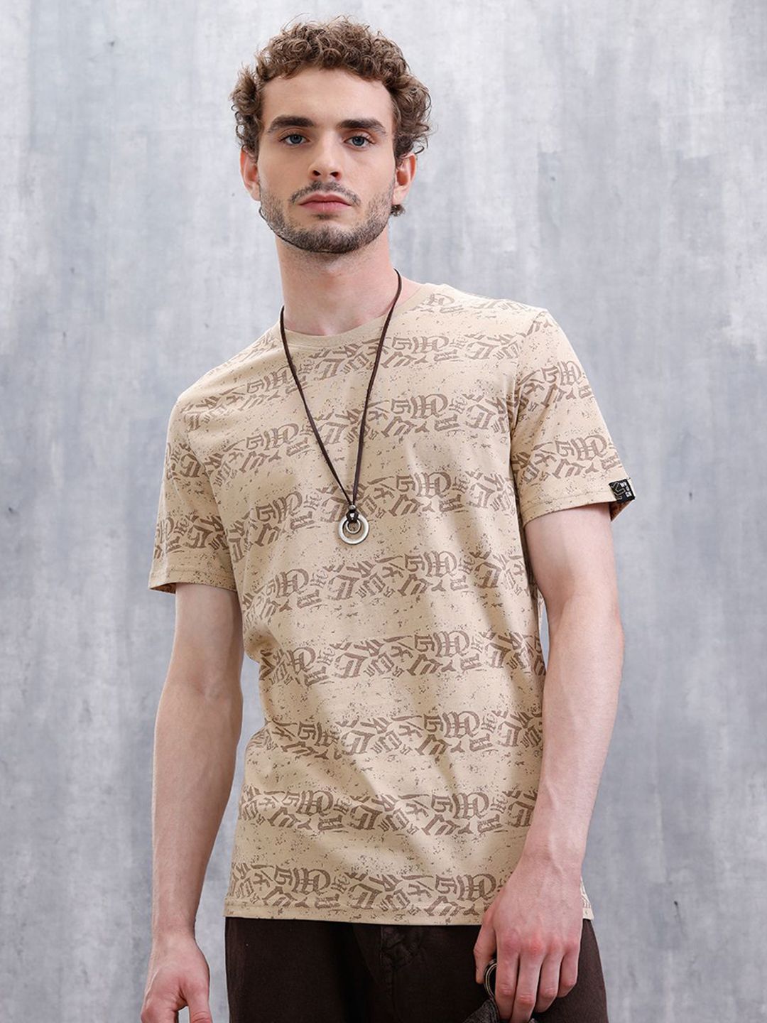 WROGN Men Typography Printed Round Neck Pure Cotton T-shirt-picture-12