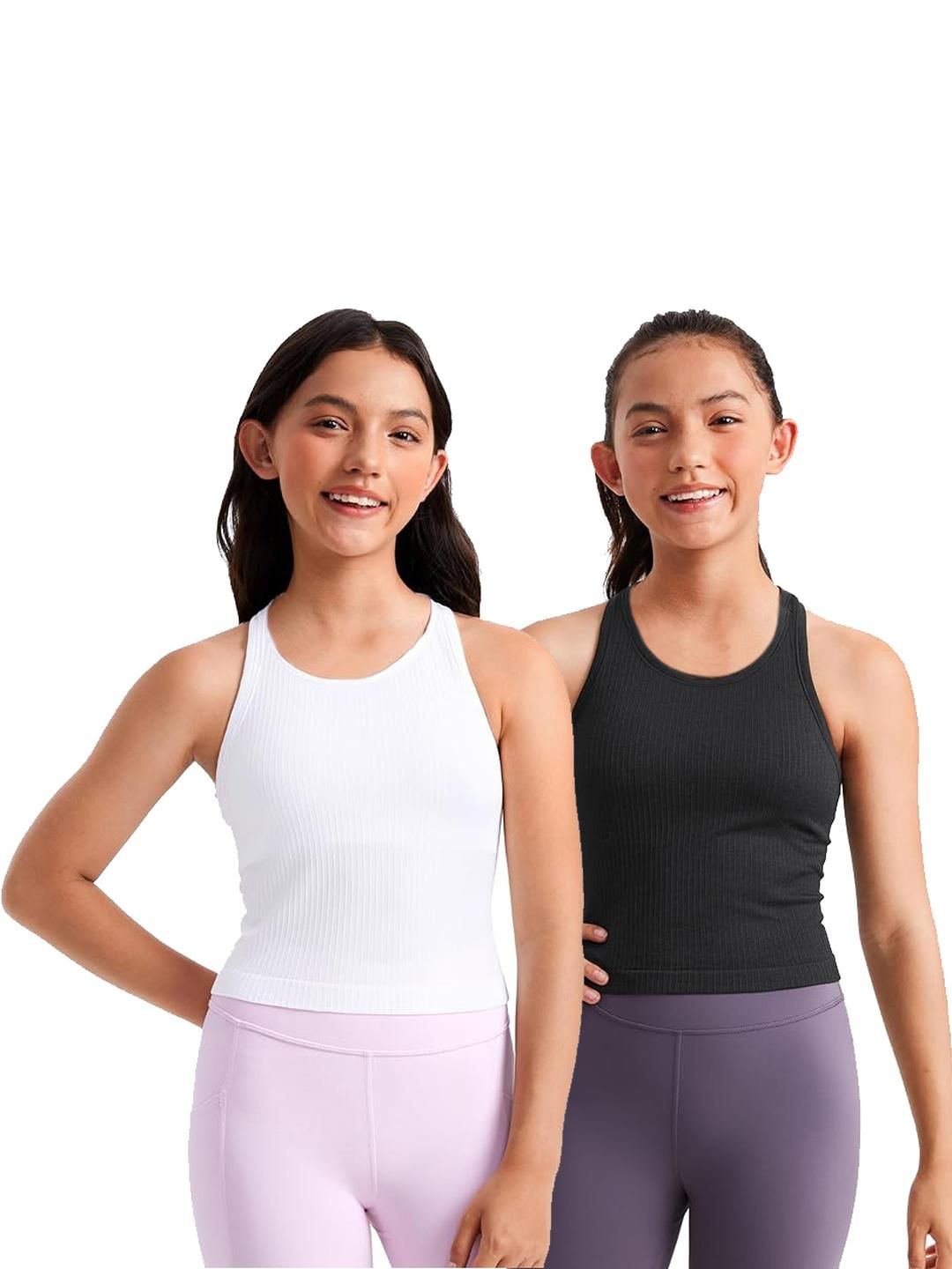 BRAAFEE Girls Set of 2 Non Padded Cotton Camisoles-image-12