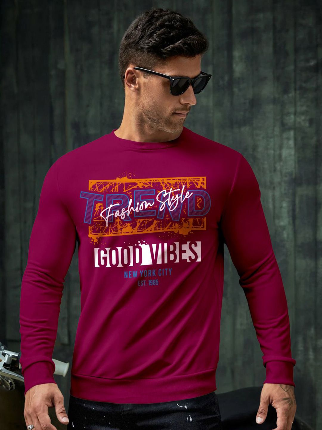 Triptee Men Typography Printed Regular Fit Pullover Sweatshirt-picture-23