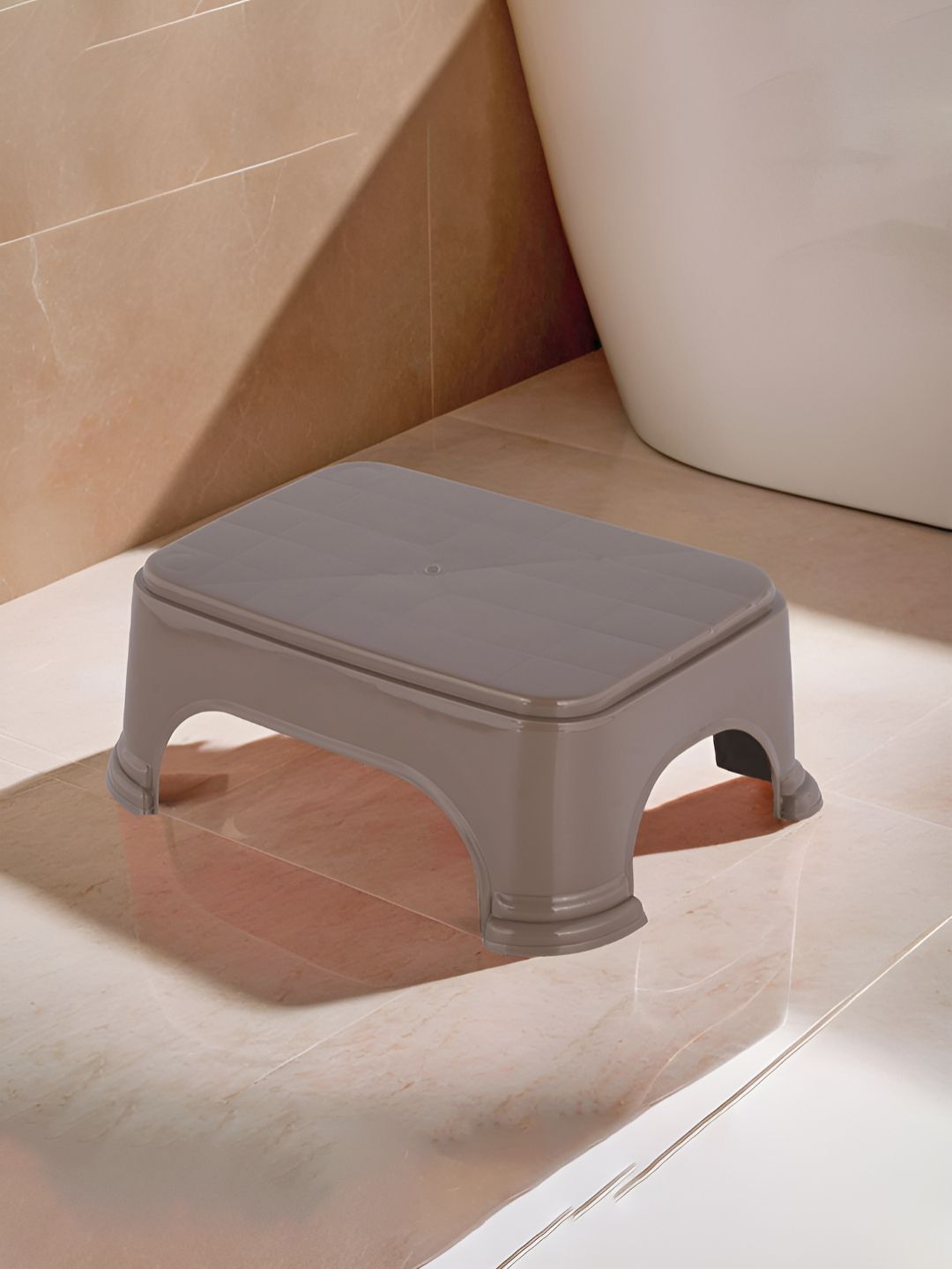 Aura Brown Solid Plastic Bath Accessories Set-image-6