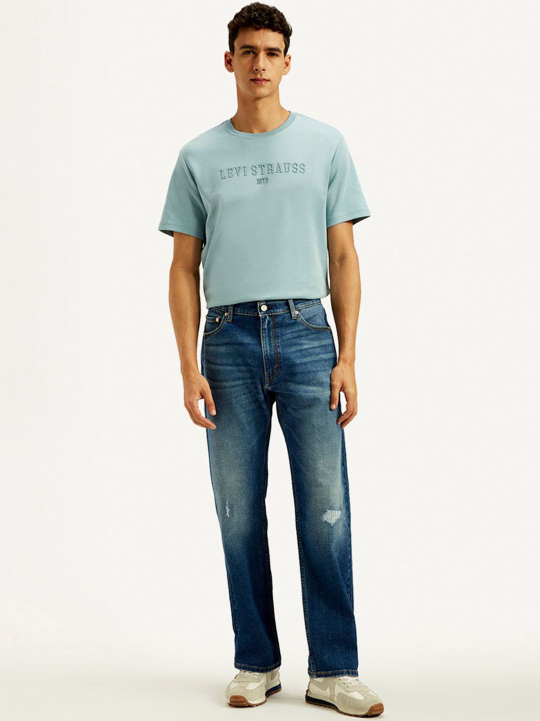 Levis Men Relaxed Fit Mid-Rise Heavy Fade Stretchable Jeans-image-45