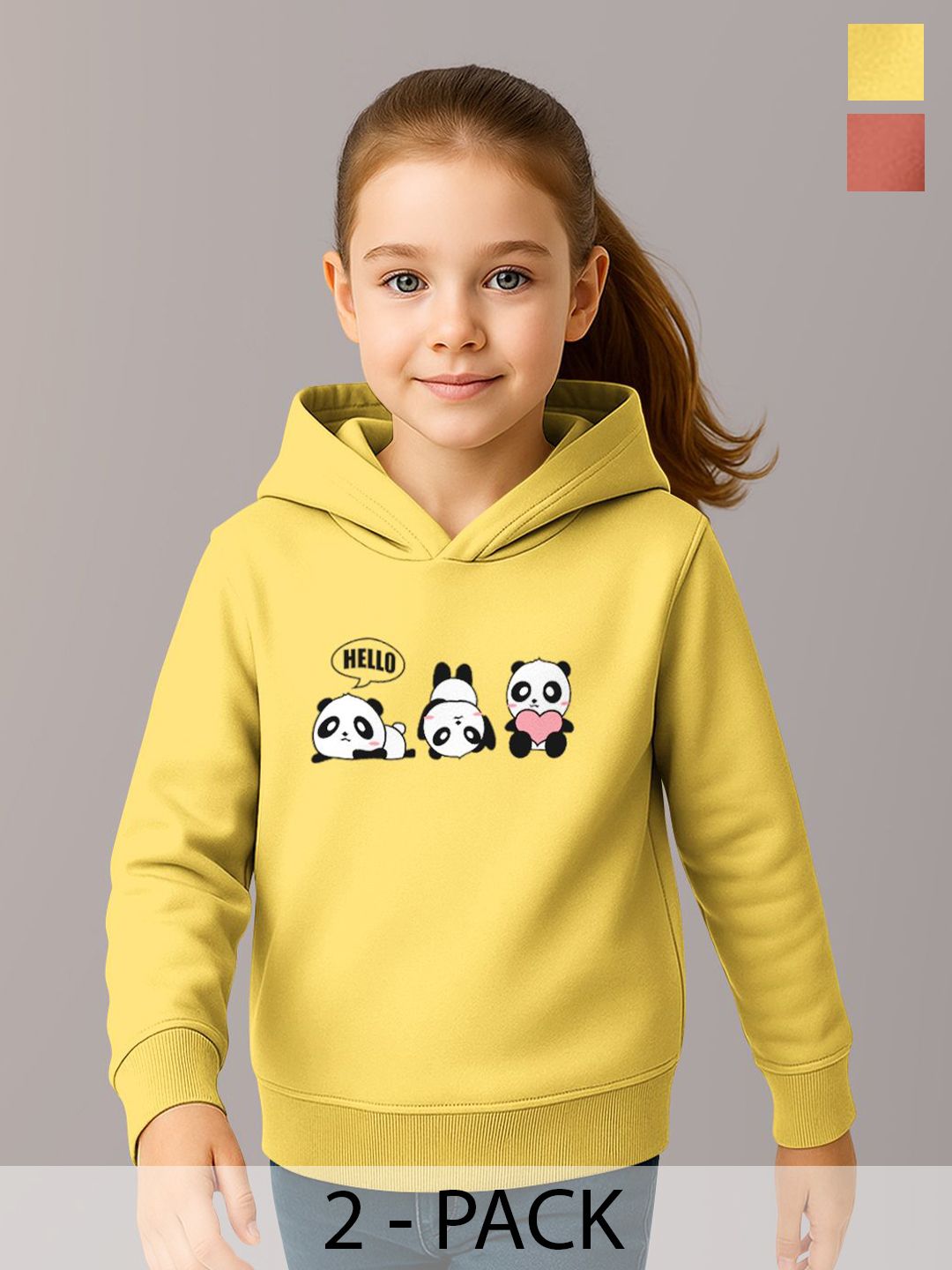 HELLCAT Girls Pack Of 2 Printed Hooded Sweatshirt-picture-30
