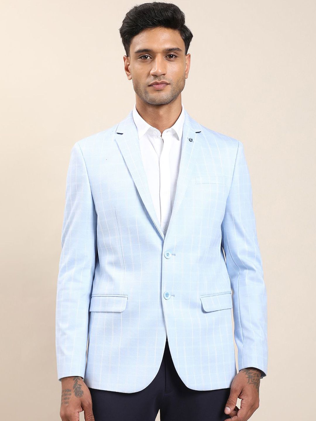 Turtle Checked Tailored-Fit Casual Blazer-picture-35