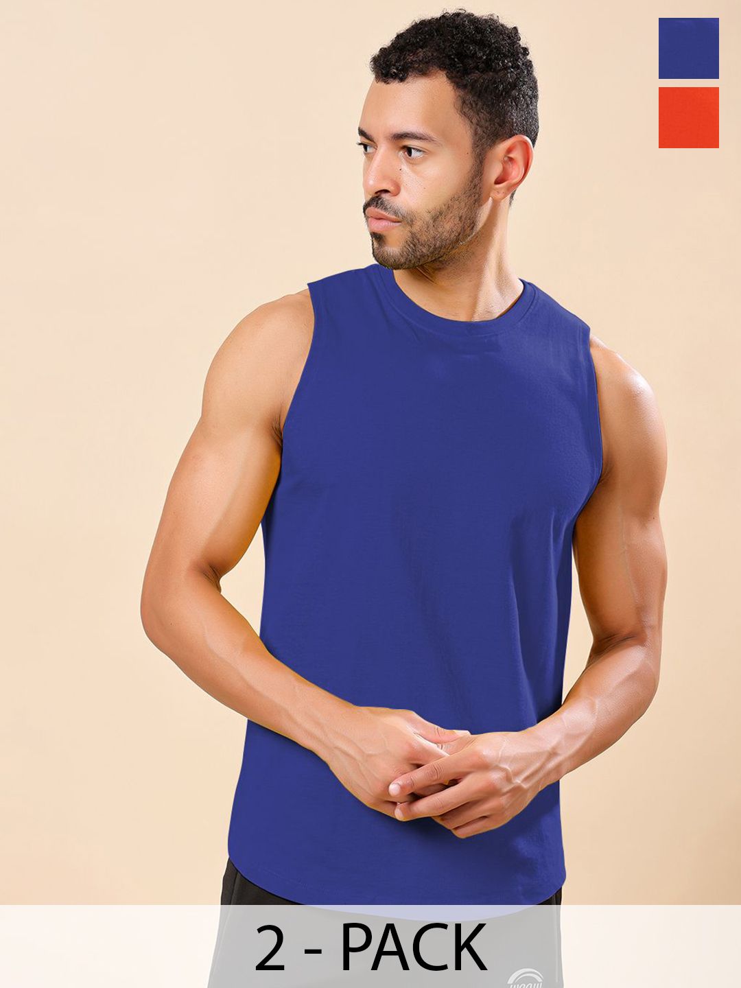 Friskers Pack Of 2 Pure Cotton Round Neck Gym Vests 230725AE-05-08-picture-39