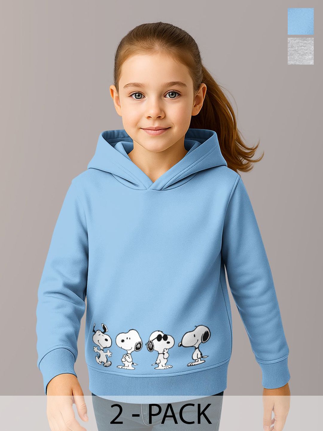 HELLCAT Girls Pack of 2 Printed Hooded Sweatshirt-picture-26