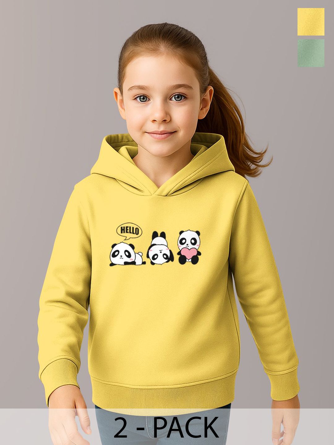 HELLCAT Girls Pack of 2 Graphic Printed Hooded Sweatshirt-picture-36