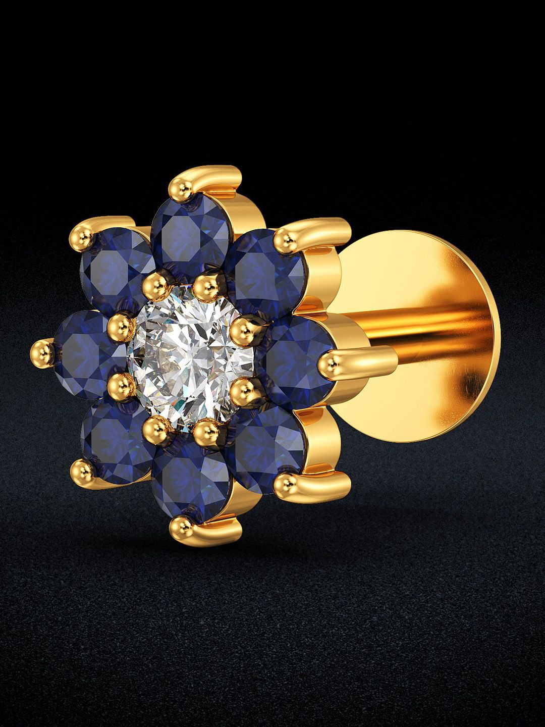 Joyalukkas Gilded Blossom Nosepin - 0.33 gms-image-32