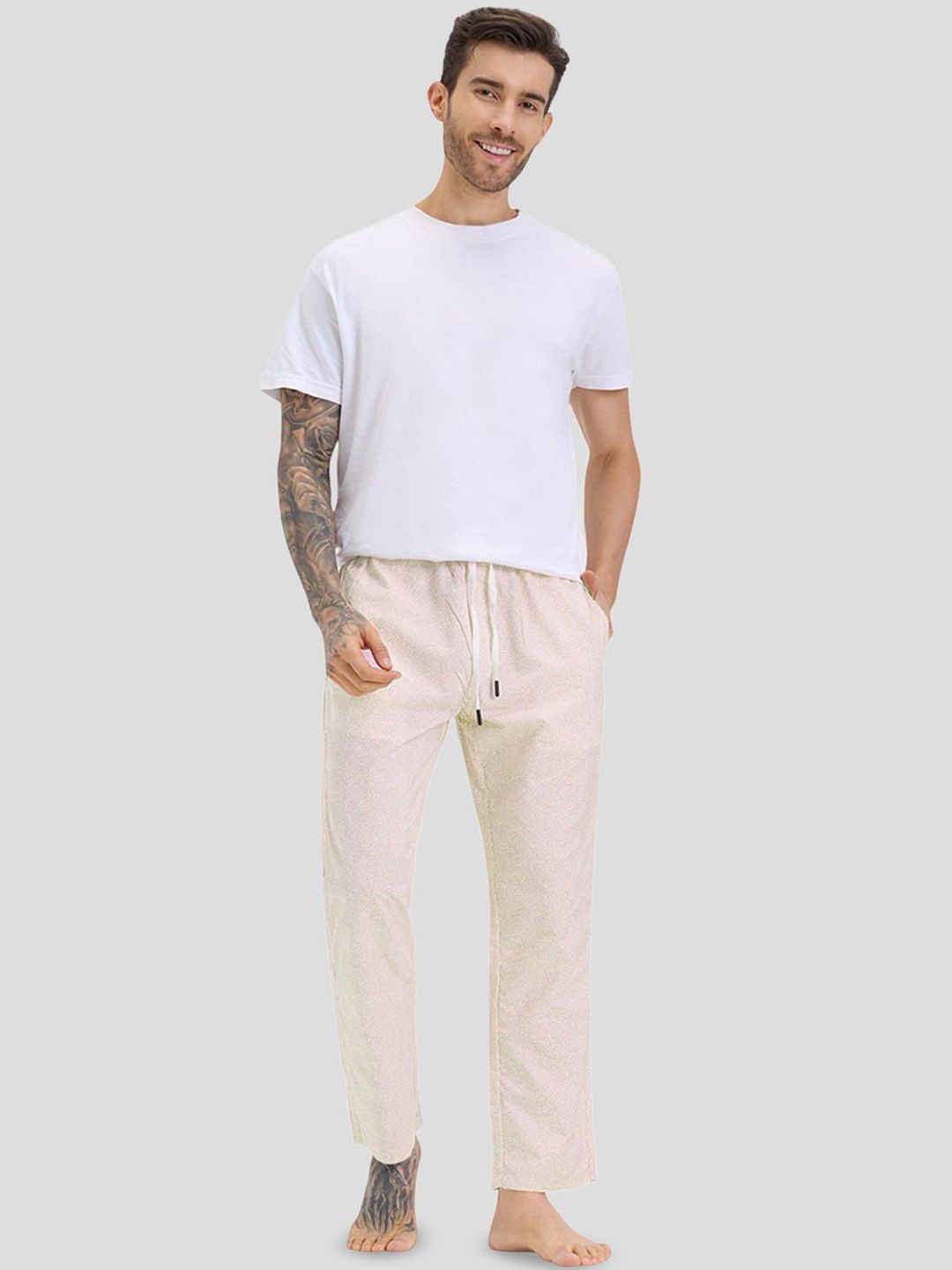 TCI Printed Pure Cotton Lounge Pants-picture-31