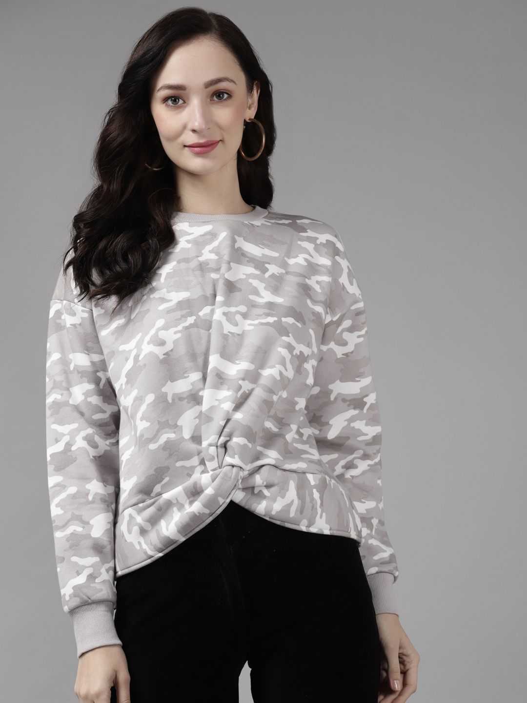 The Roadster Lifestyle Co. Camouflage Printed Cotton Round Neck Pullover-picture-11