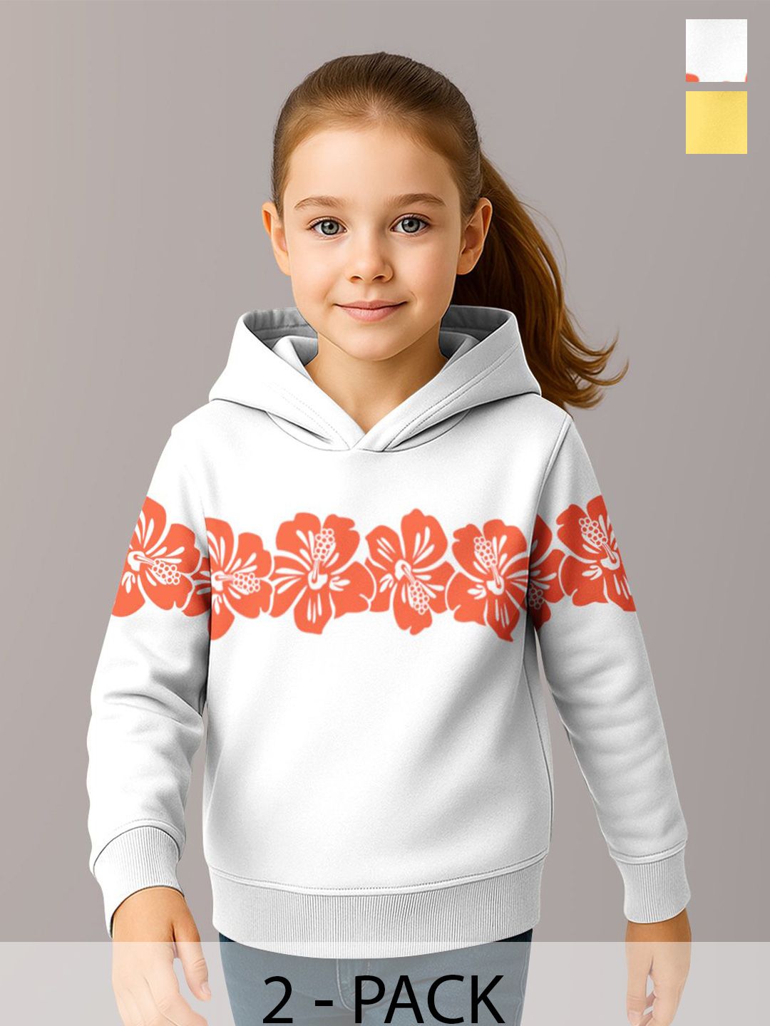 HELLCAT Girls Pack of 2 Printed Hooded Sweatshirt-picture-42