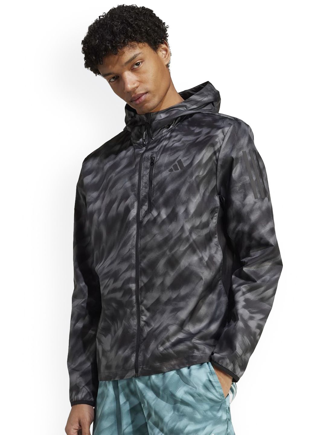 ADIDAS Own The Run Allover Printed Jacket-image-6