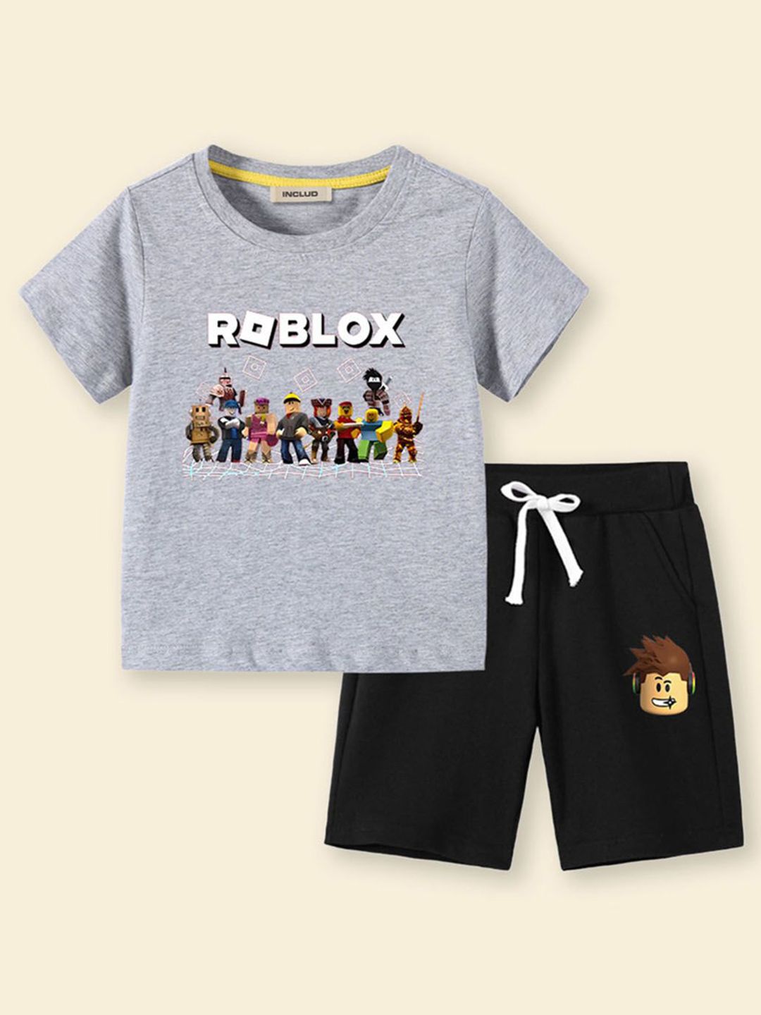 INCLUD Boys Gaming Printed T-shirt with Shorts Set-picture-24