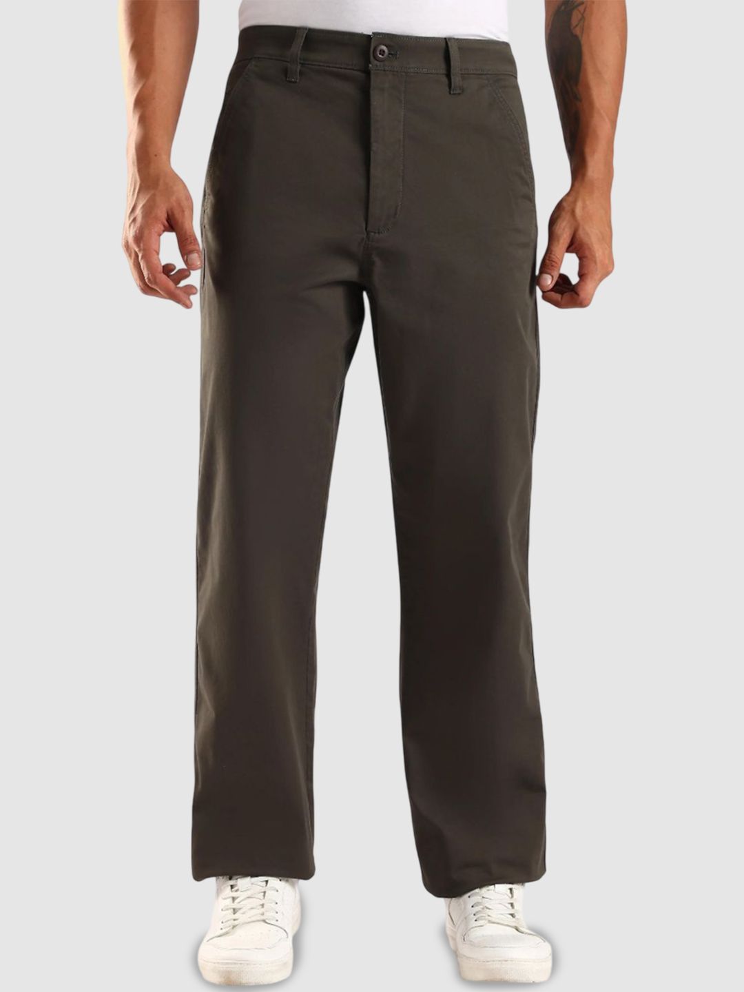 Calvin Klein Jeans Men Mid-Rise Straight Fit Trousers-picture-26