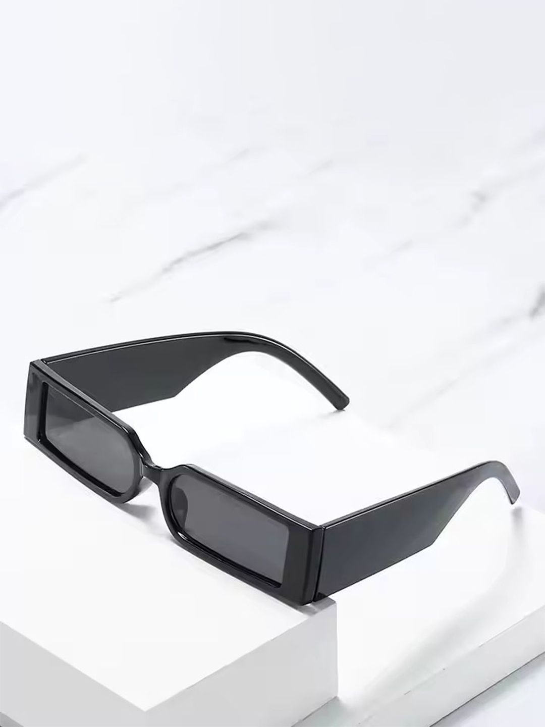 HAYDEN haiza Unisex Black Lens & Black Rectangle Sunglasses with-image-31