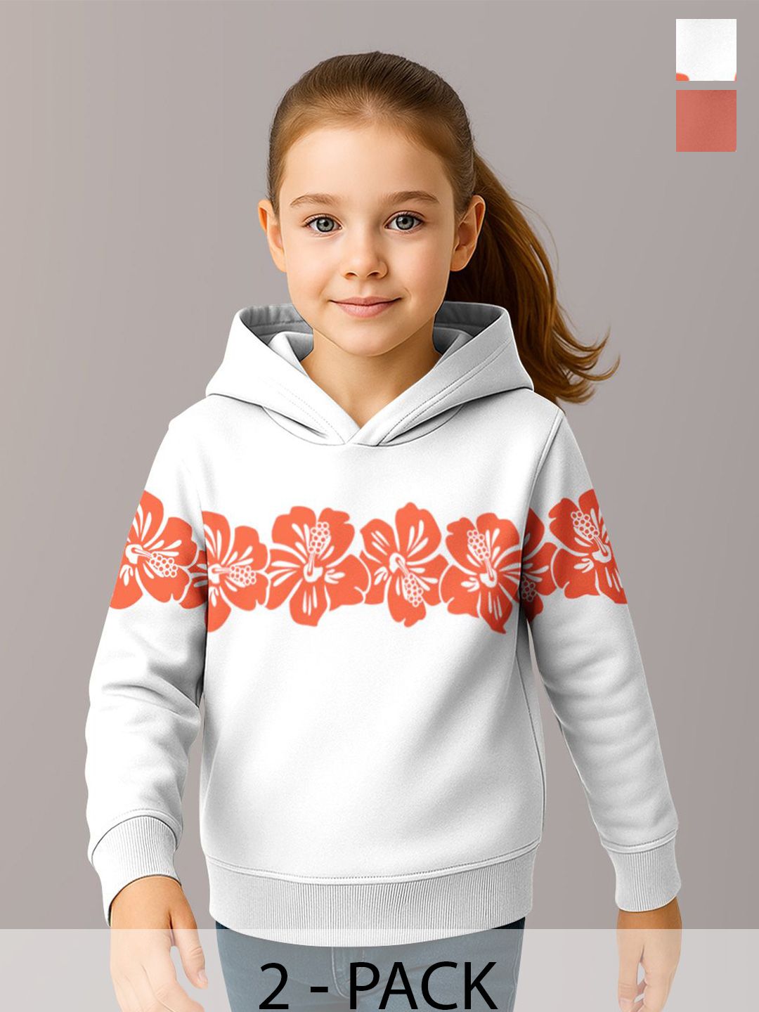 HELLCAT Girls Pack of 2 Printed Hooded Sweatshirt-picture-27