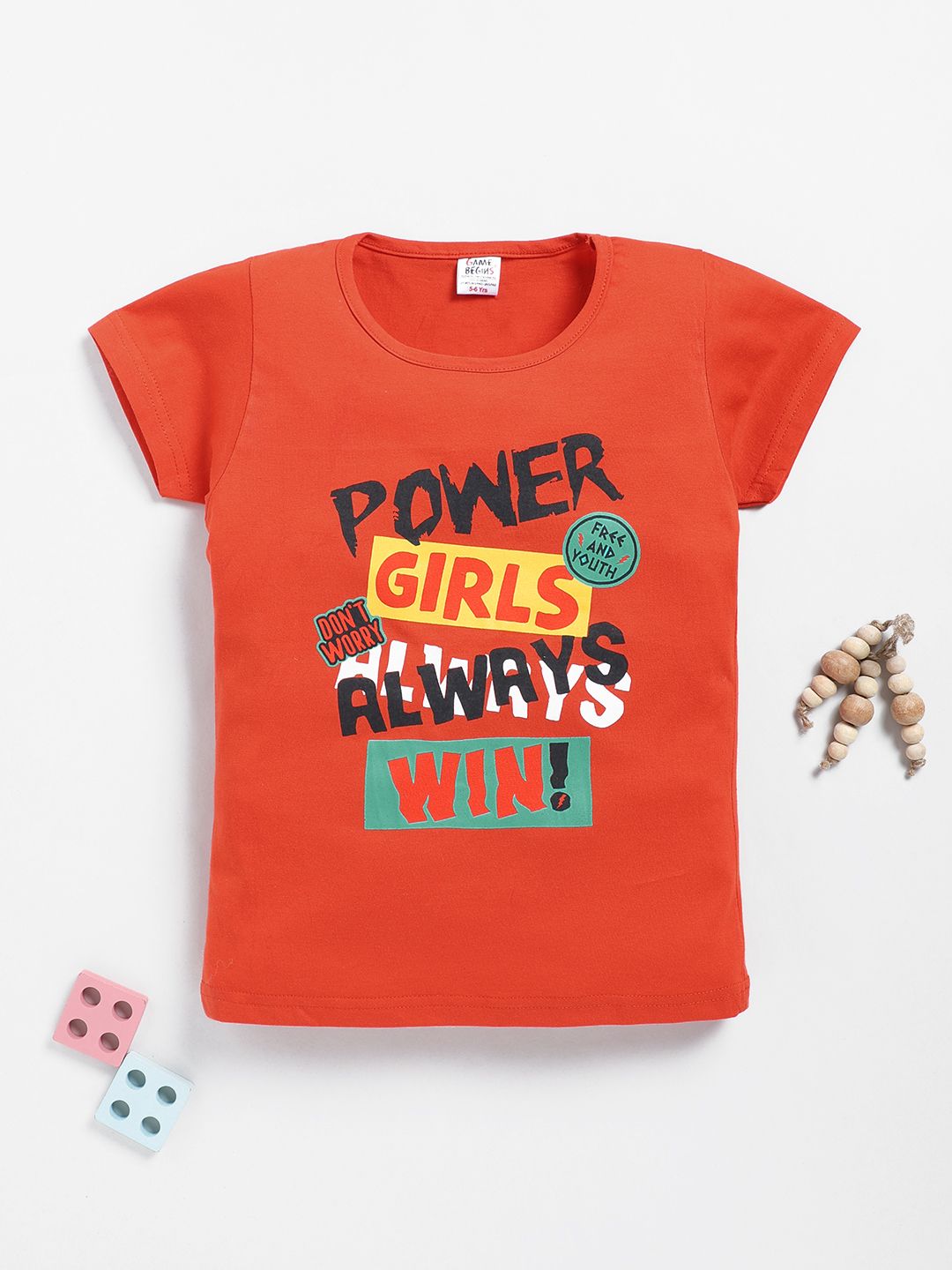 Here&Now X Game Begins Girls Typography Printed T-shirt-picture-28