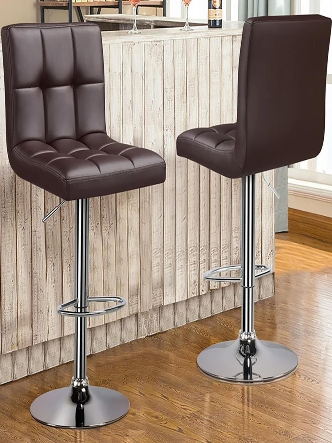 DOE BUCK Adjustable Leatherette Bar Stool Chair