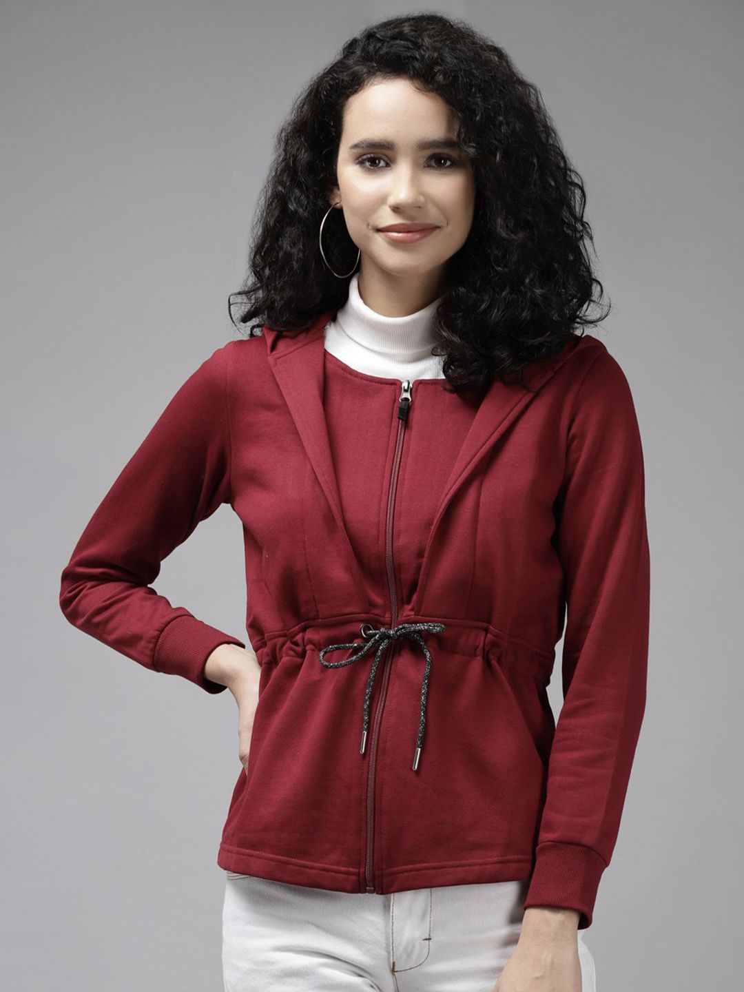 The Roadster Lifestyle Co. Women Cotton Hooded Sweatshirt-picture-37