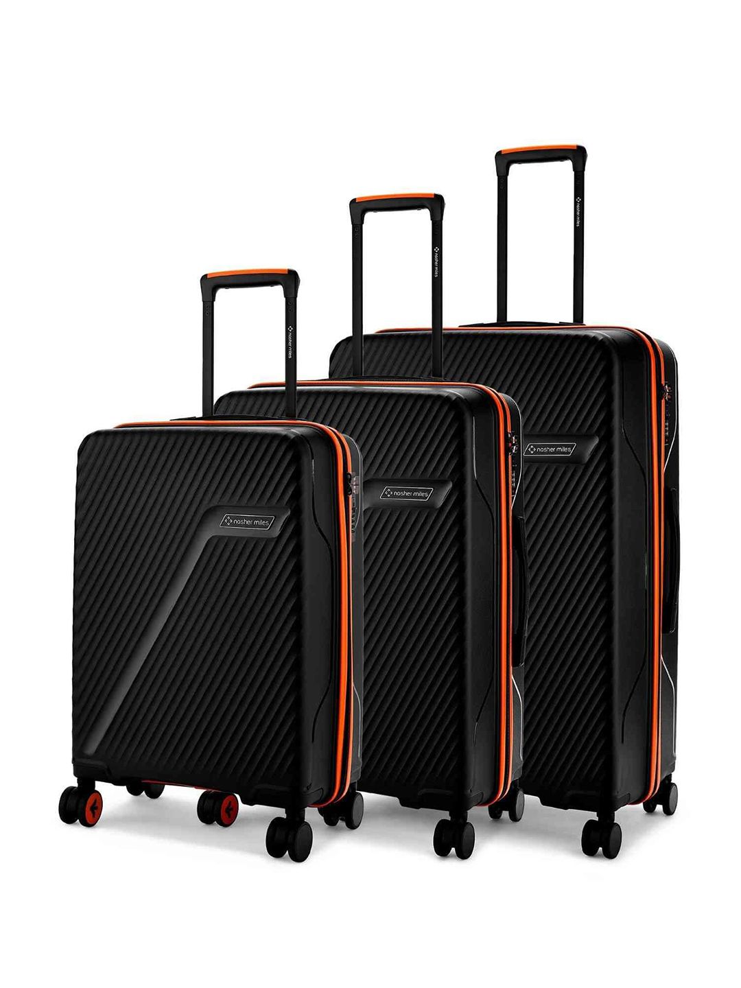 Nasher Miles Set Of 3 Montreal Textured Hard-Sided Trolley Bag-picture-16